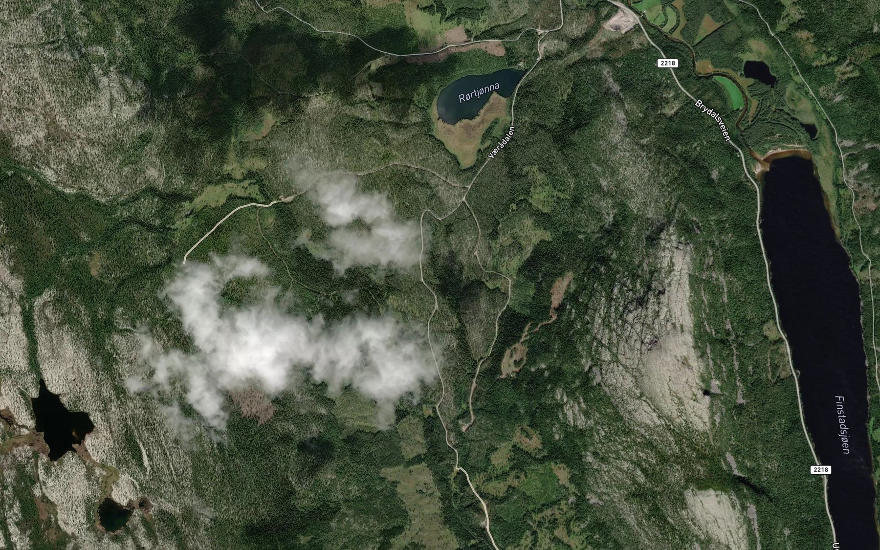 Satellite map of the Kjoldgruvbekken