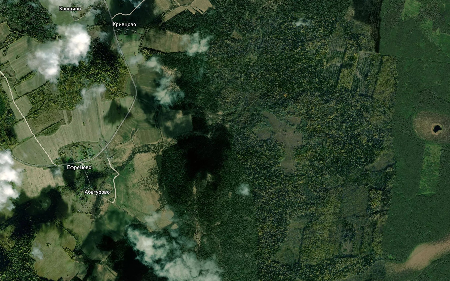 Satellite map of the Zhukovka
