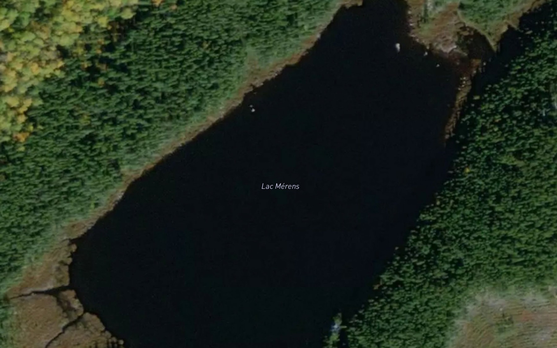 Satellite map of the Lac Merens