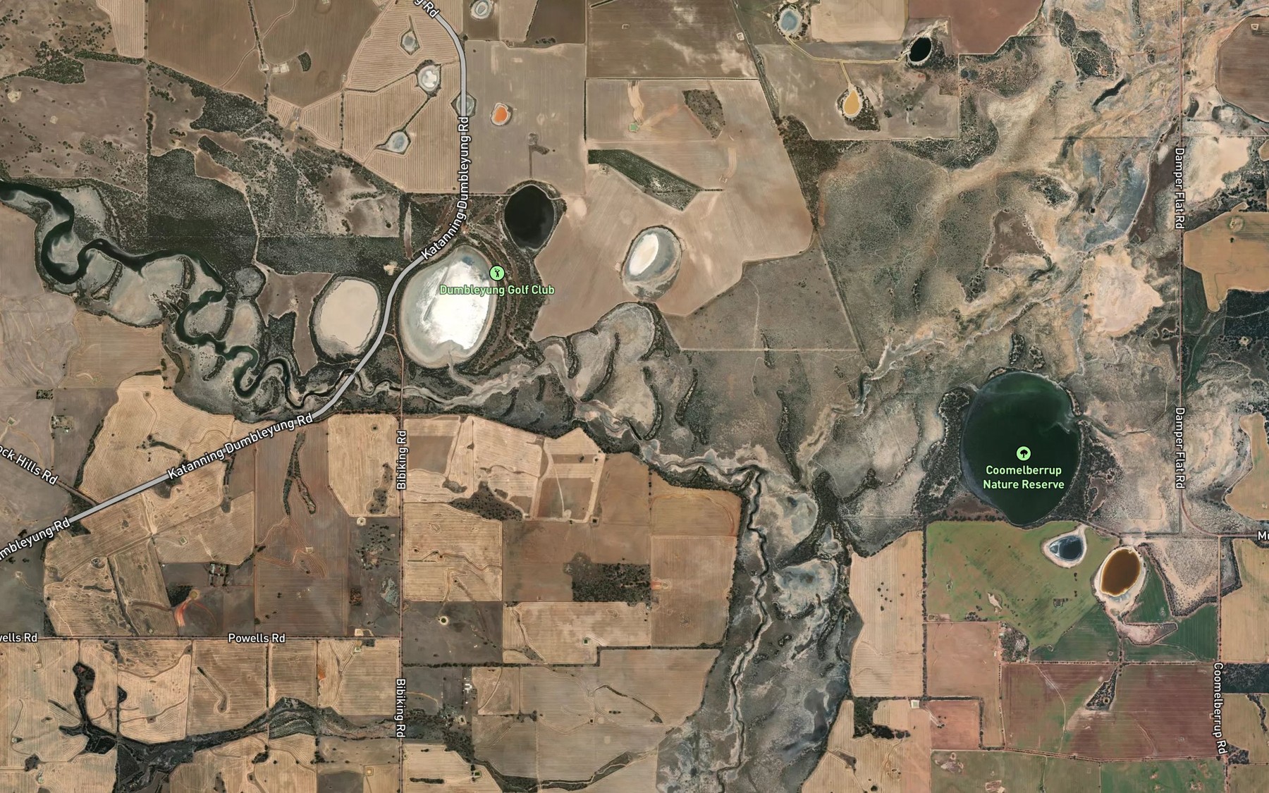 Satellite map of the Dorradin Gully