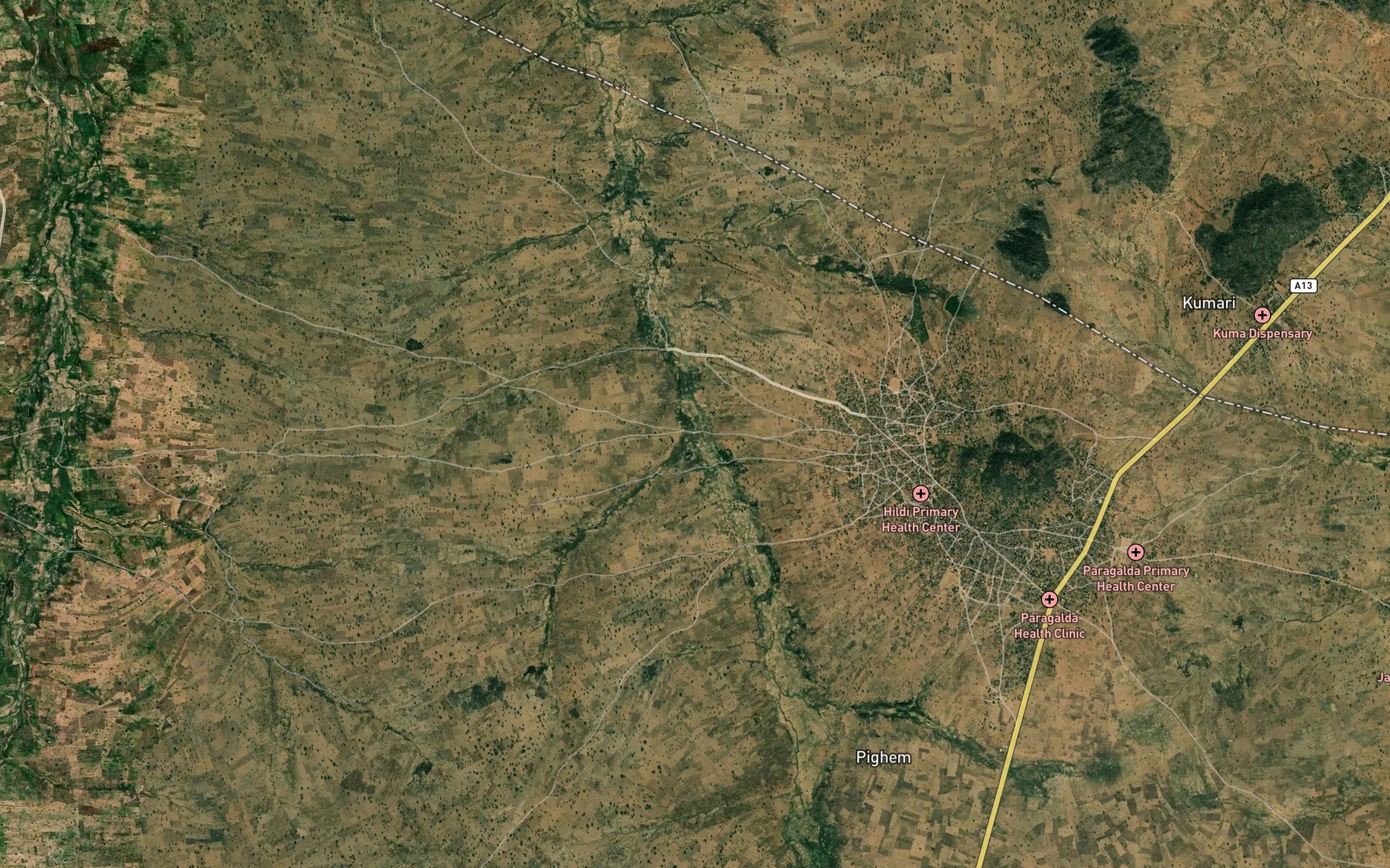 Satellite map of the Mayel Garri