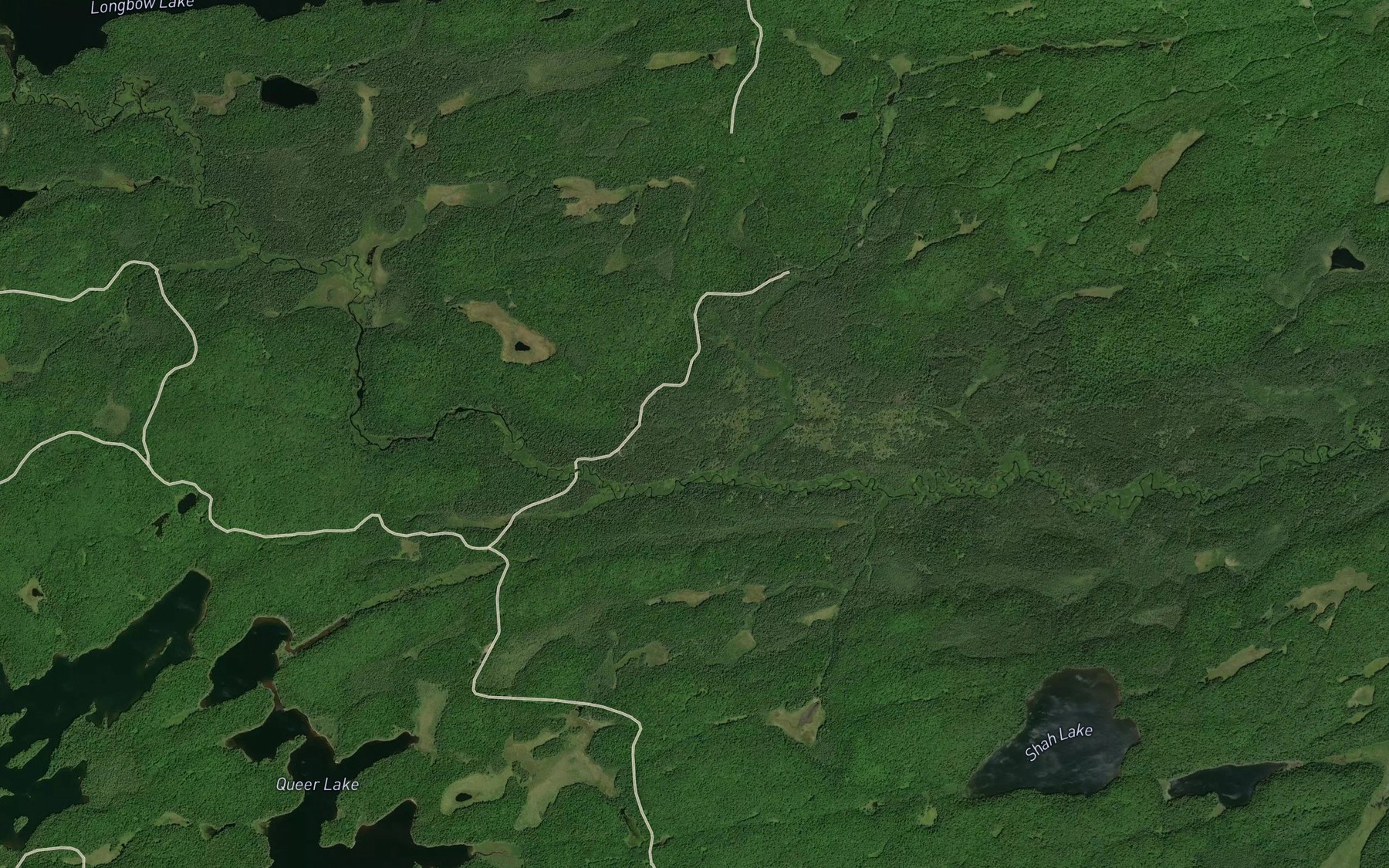 Satellite map of the Little Trout Creek