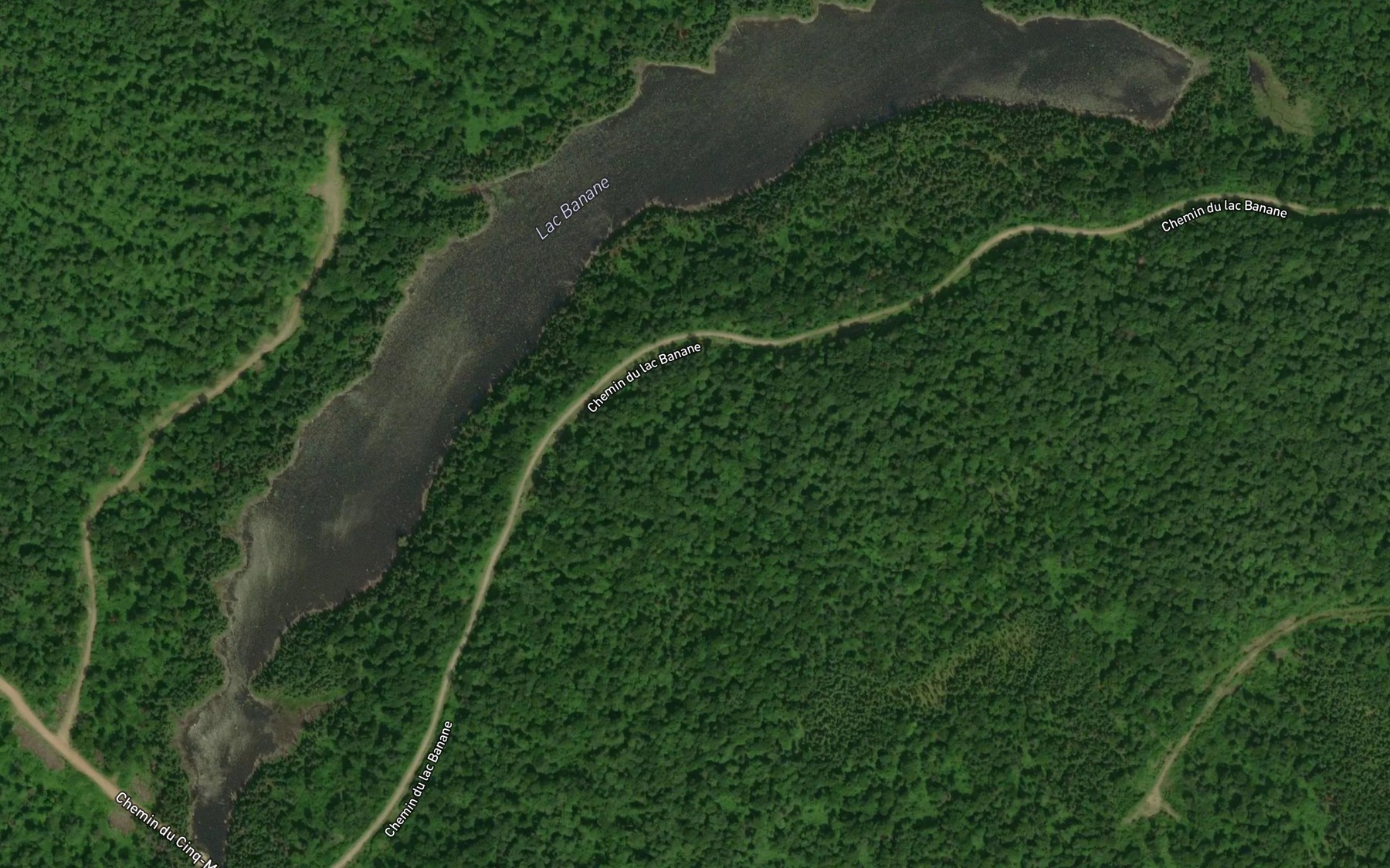 Satellite map of the Lac Banane