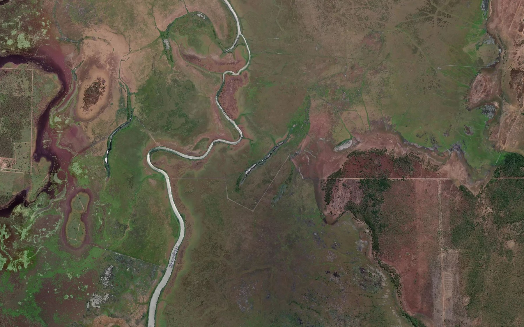 Satellite map of the Pandanas Billabong