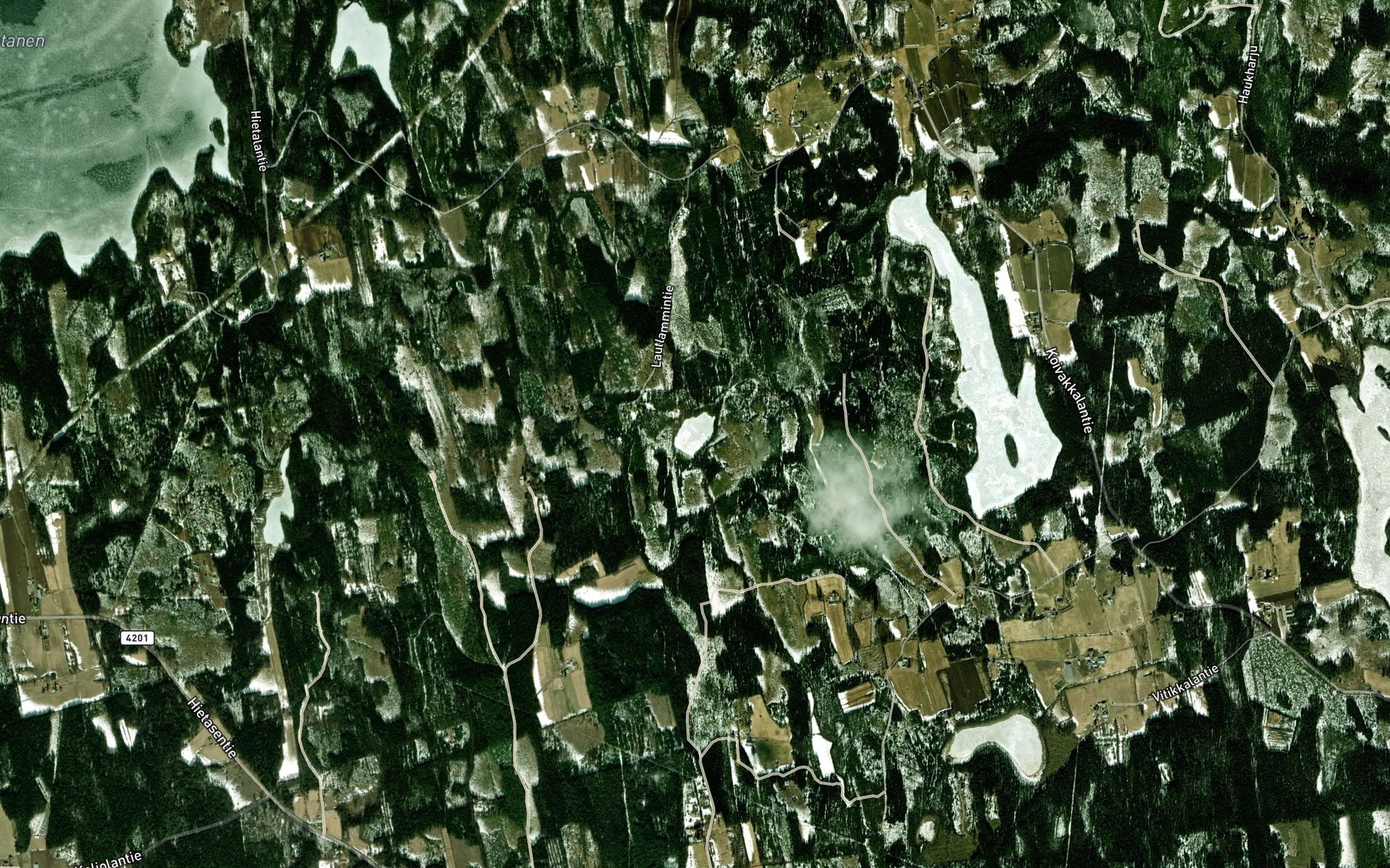Satellite map of the Lautlampi