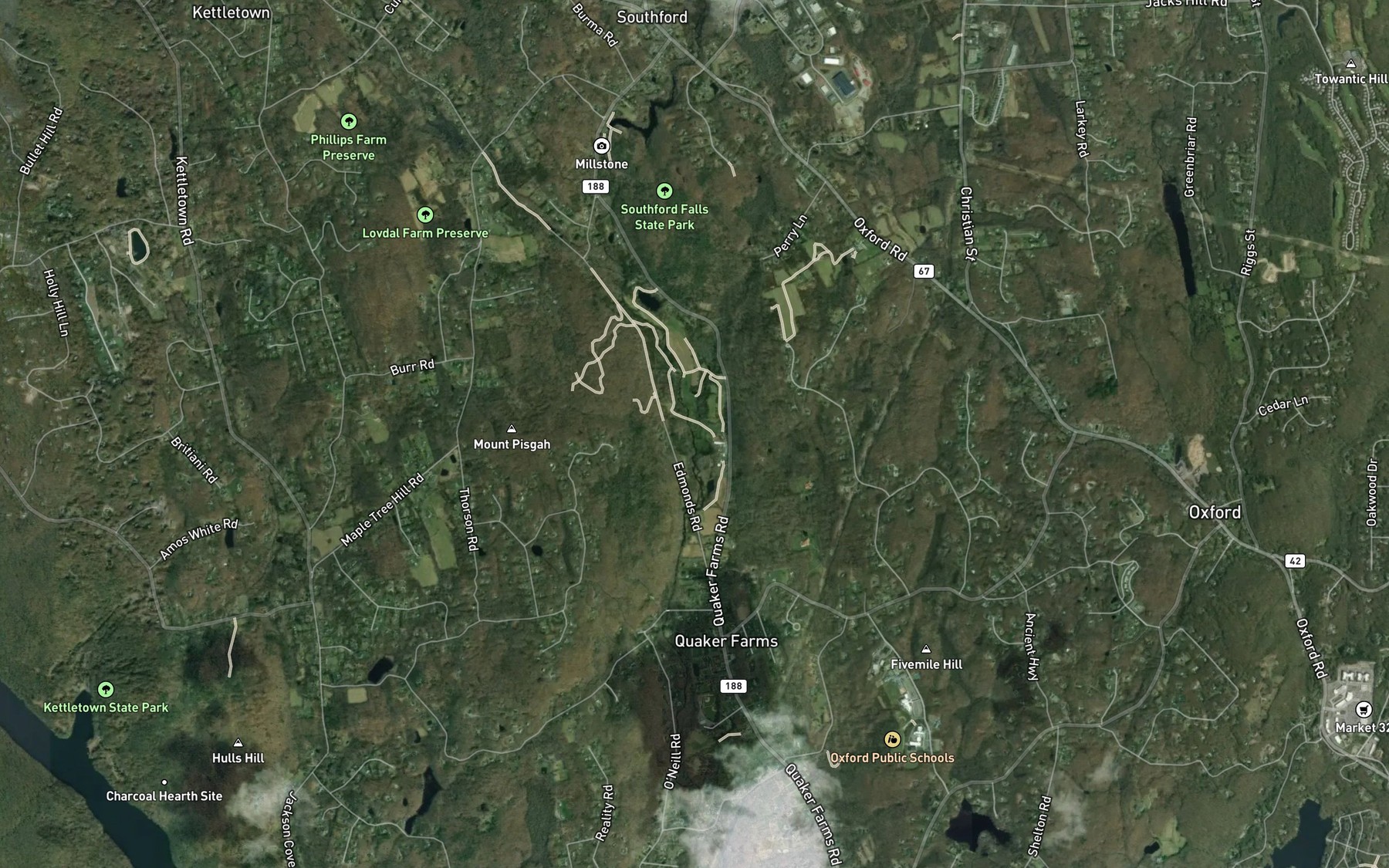 Satellite map of the Jeremy Brook