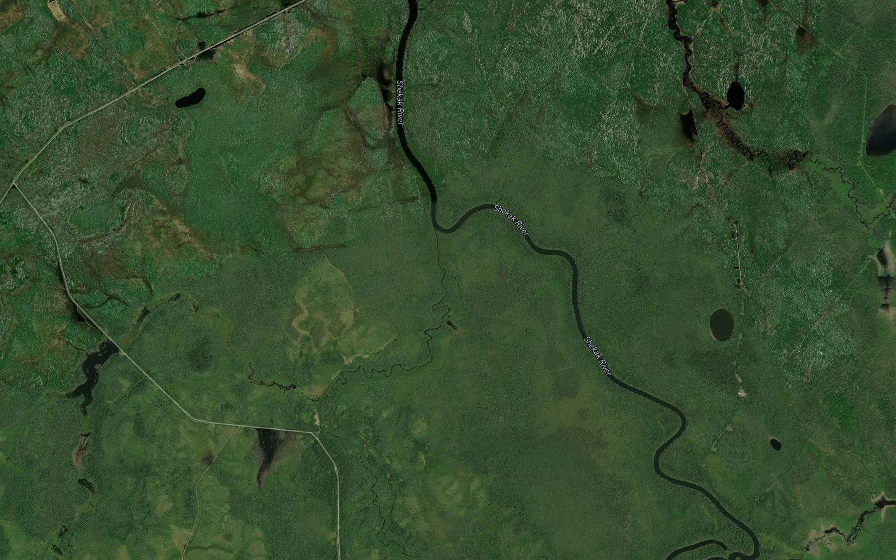 Satellite map of the Marie Creek