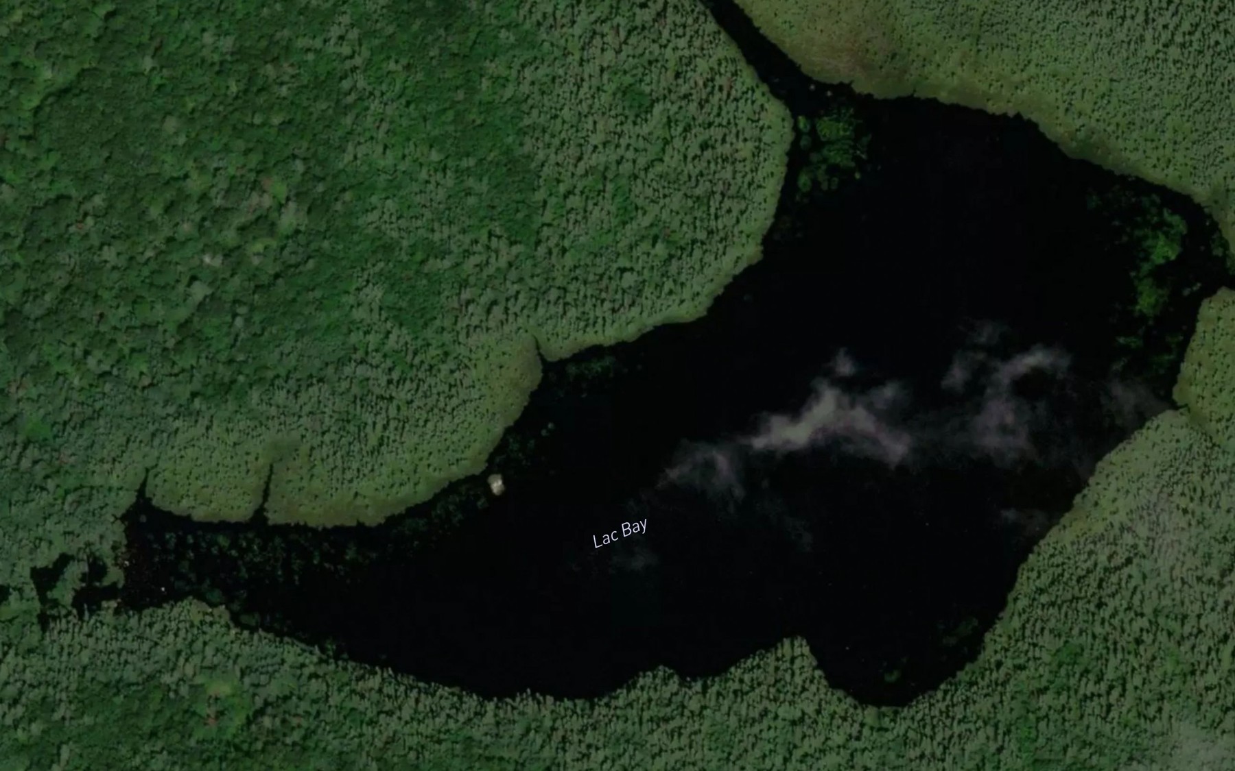 Satellite map of the Lac Bay