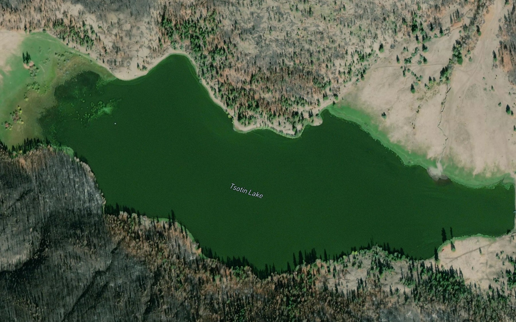 Satellite map of the Tsotin Lake