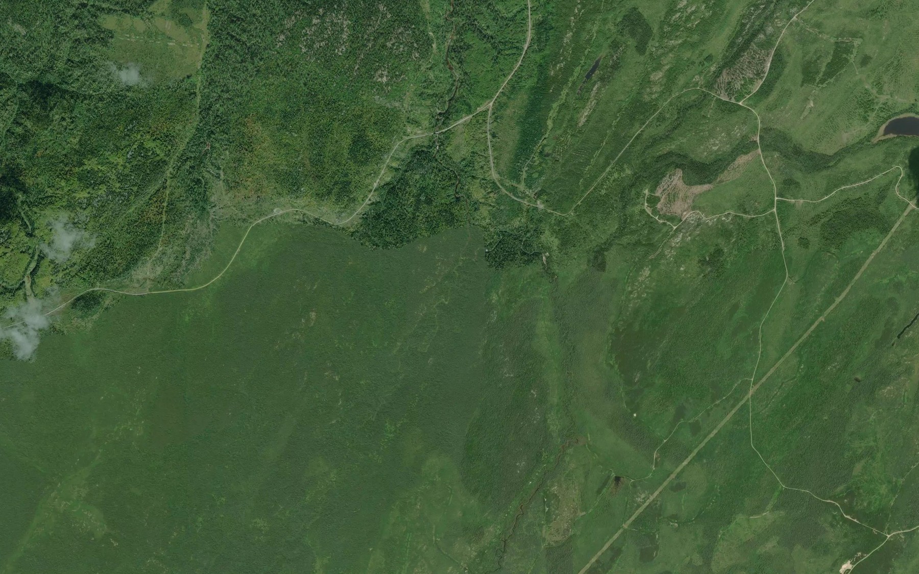 Satellite map of the Gaffhook Creek