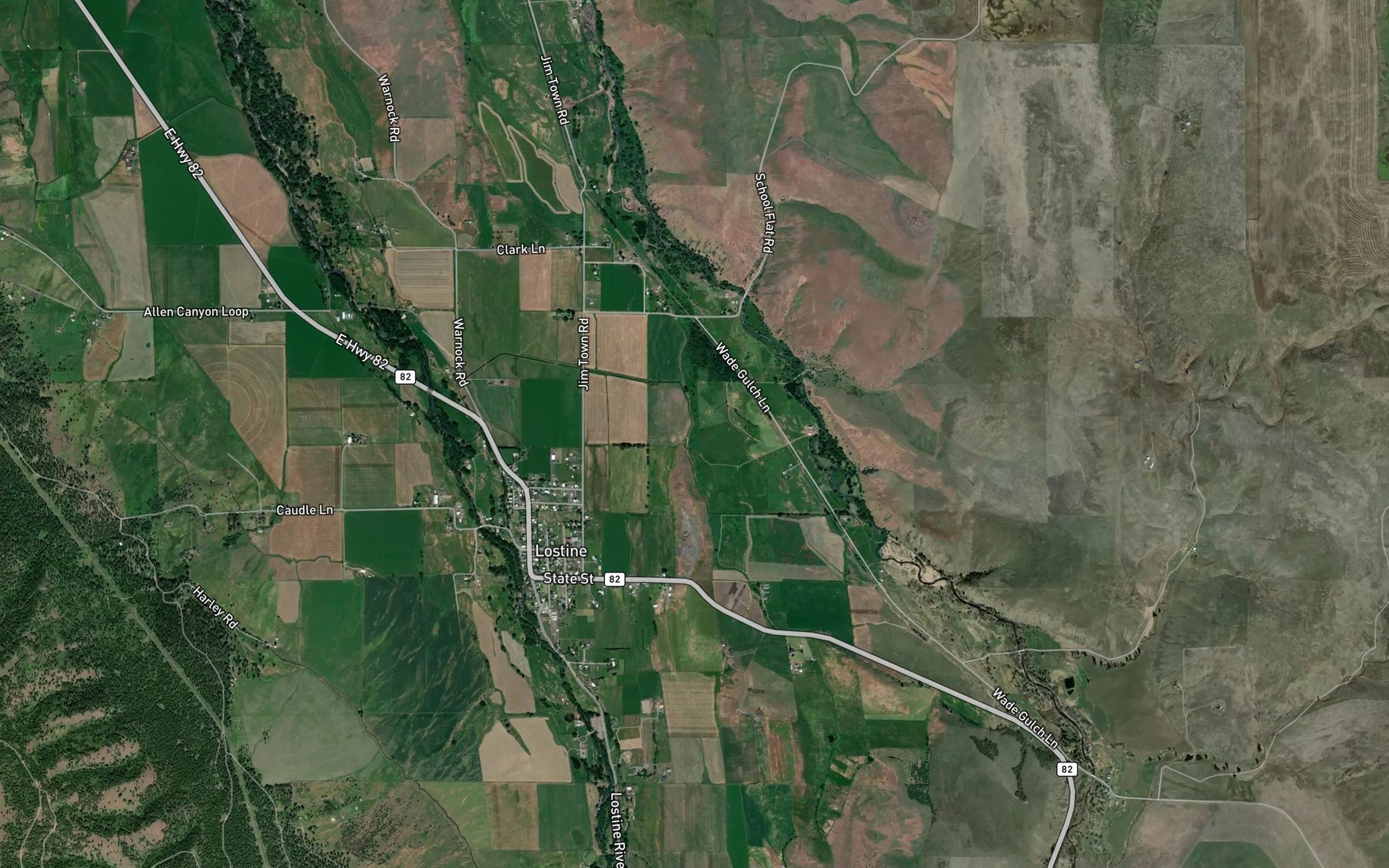 Satellite map of the Cross Country Ditch