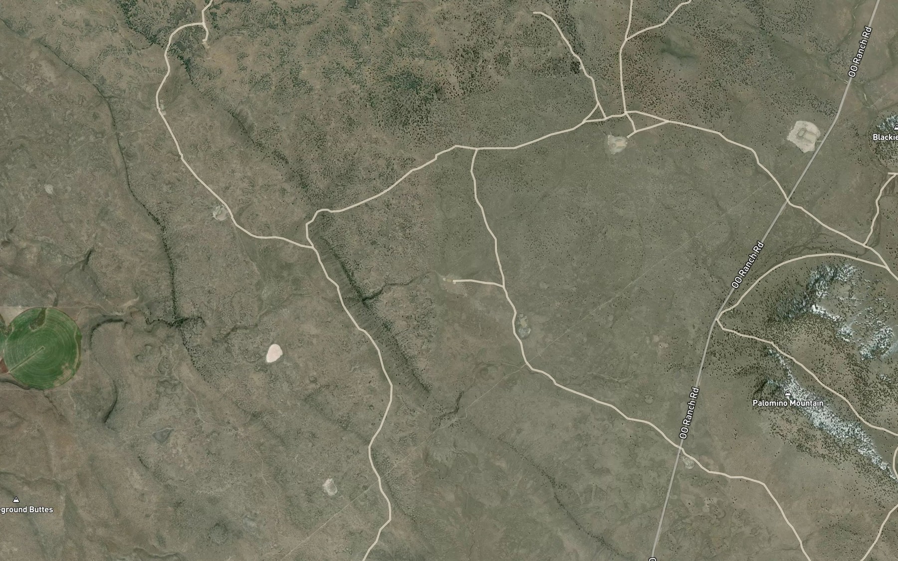 Satellite map of the Rock Bottom Reservoir