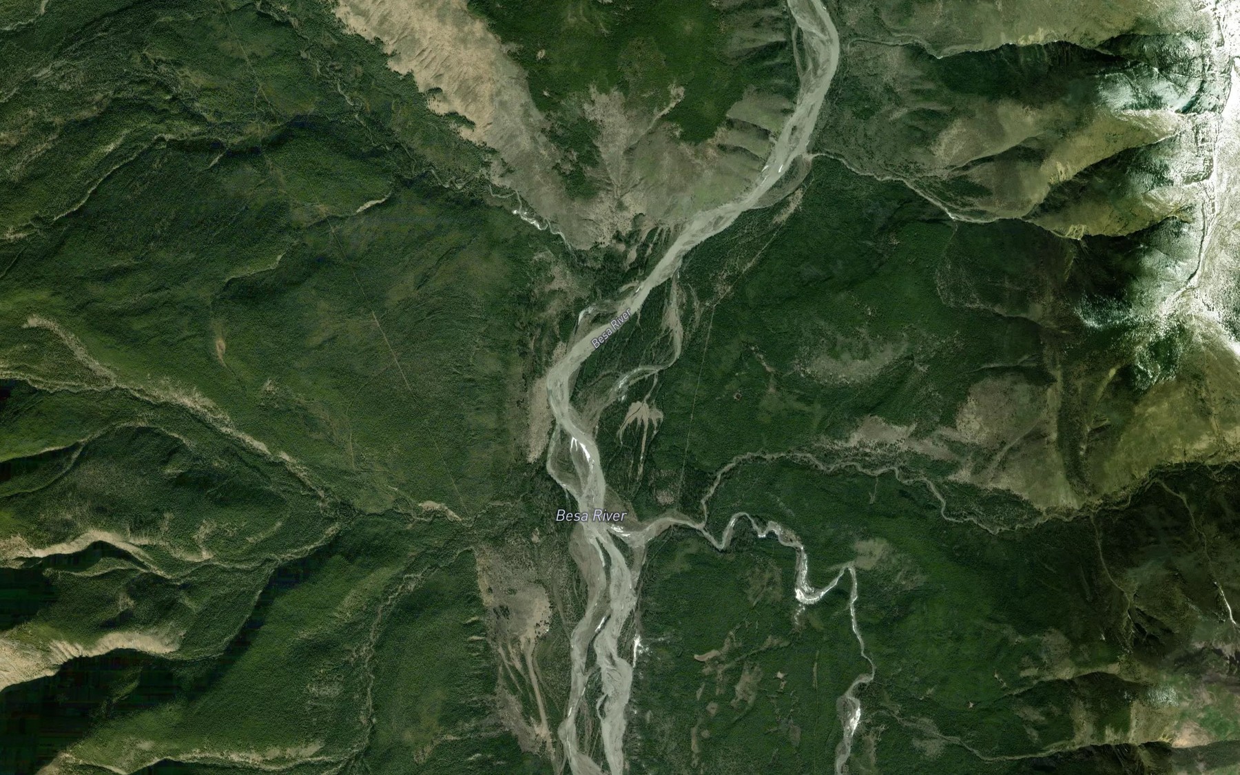 Satellite map of the Granger Creek