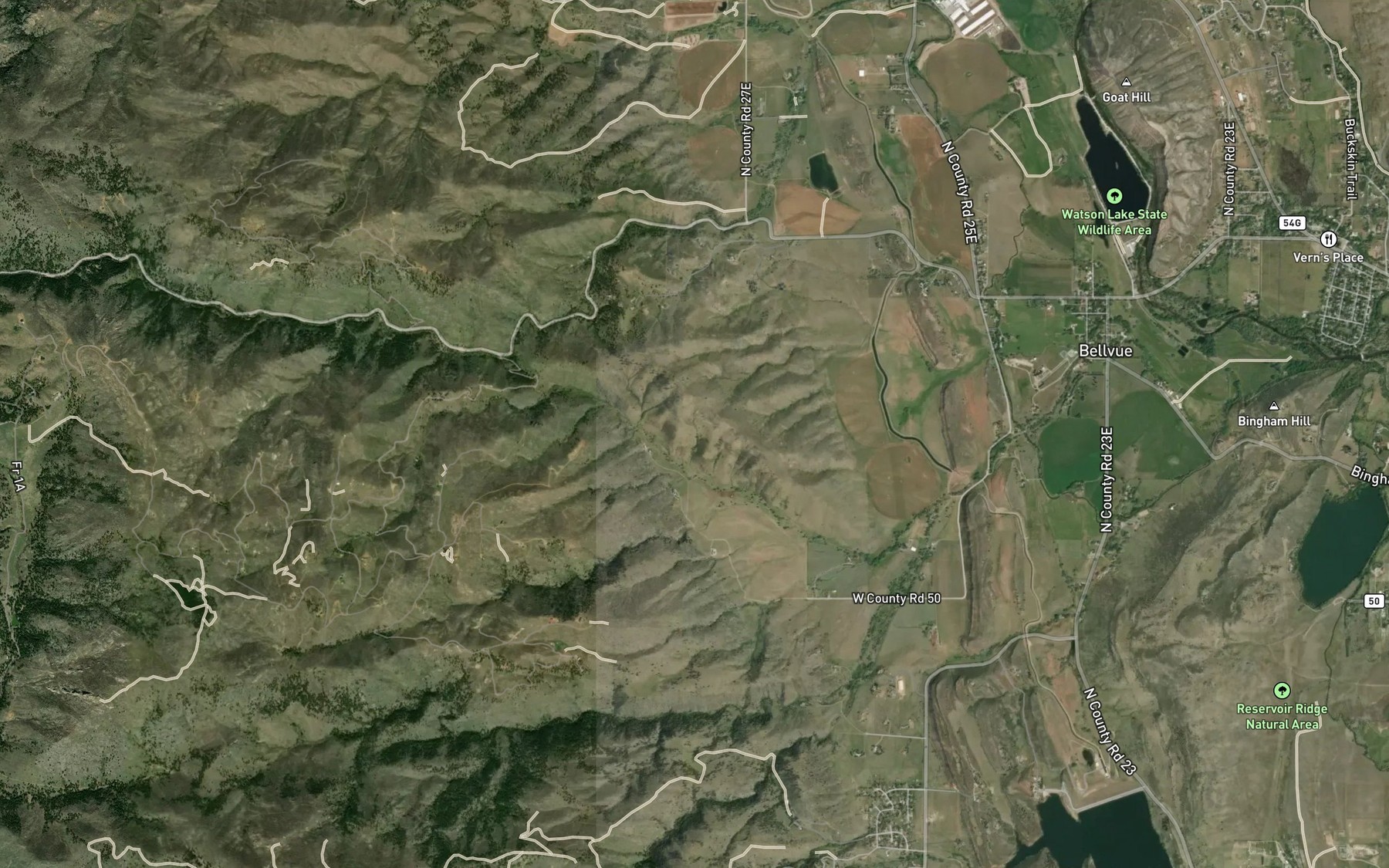 Satellite map of the Cloudy Spring