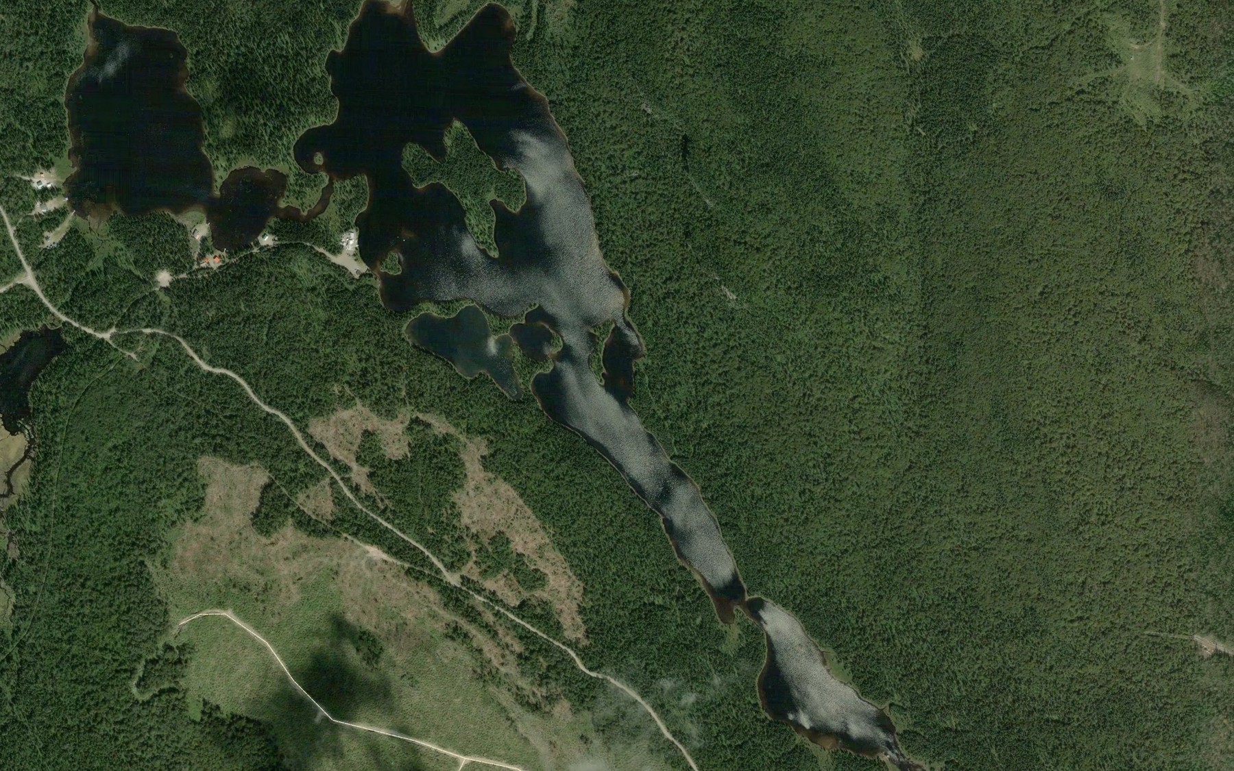 Satellite map of the Grand lac des Epinettes Noires