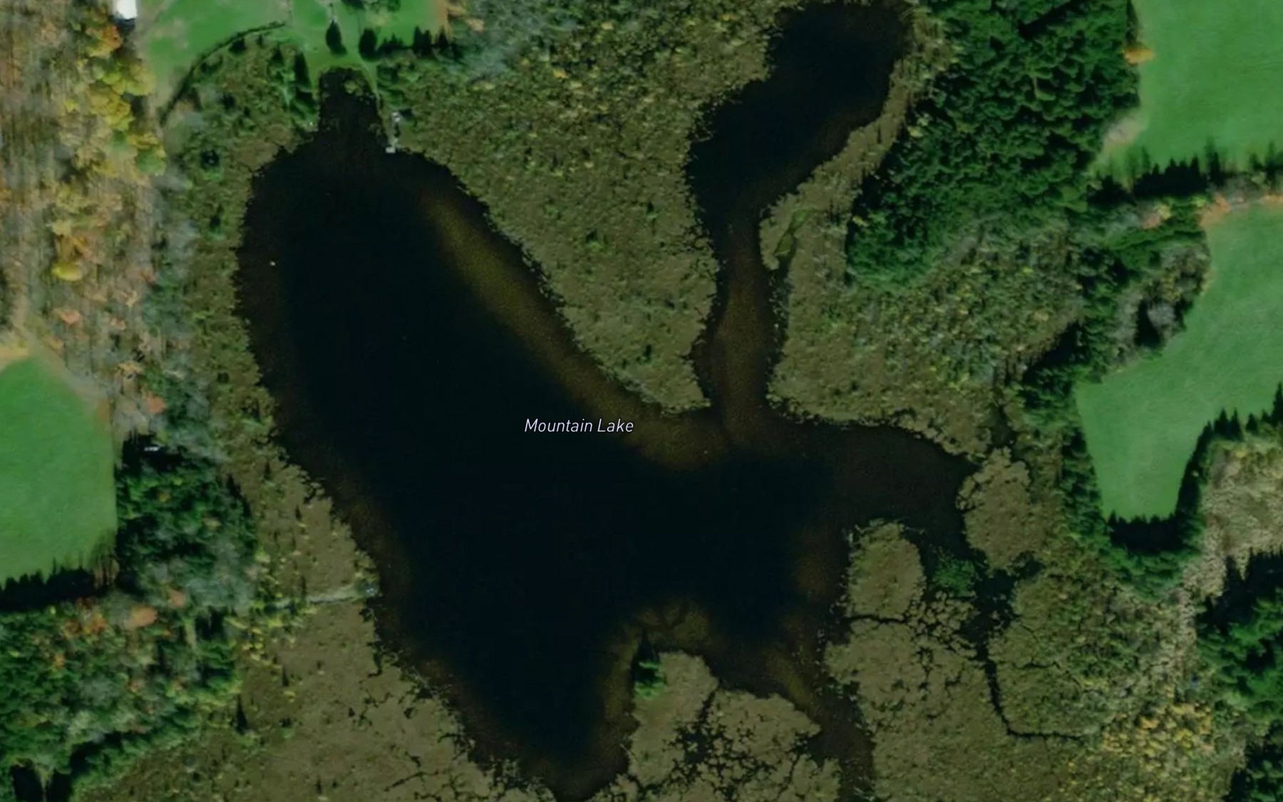 Satellite map of the Mountain Lake