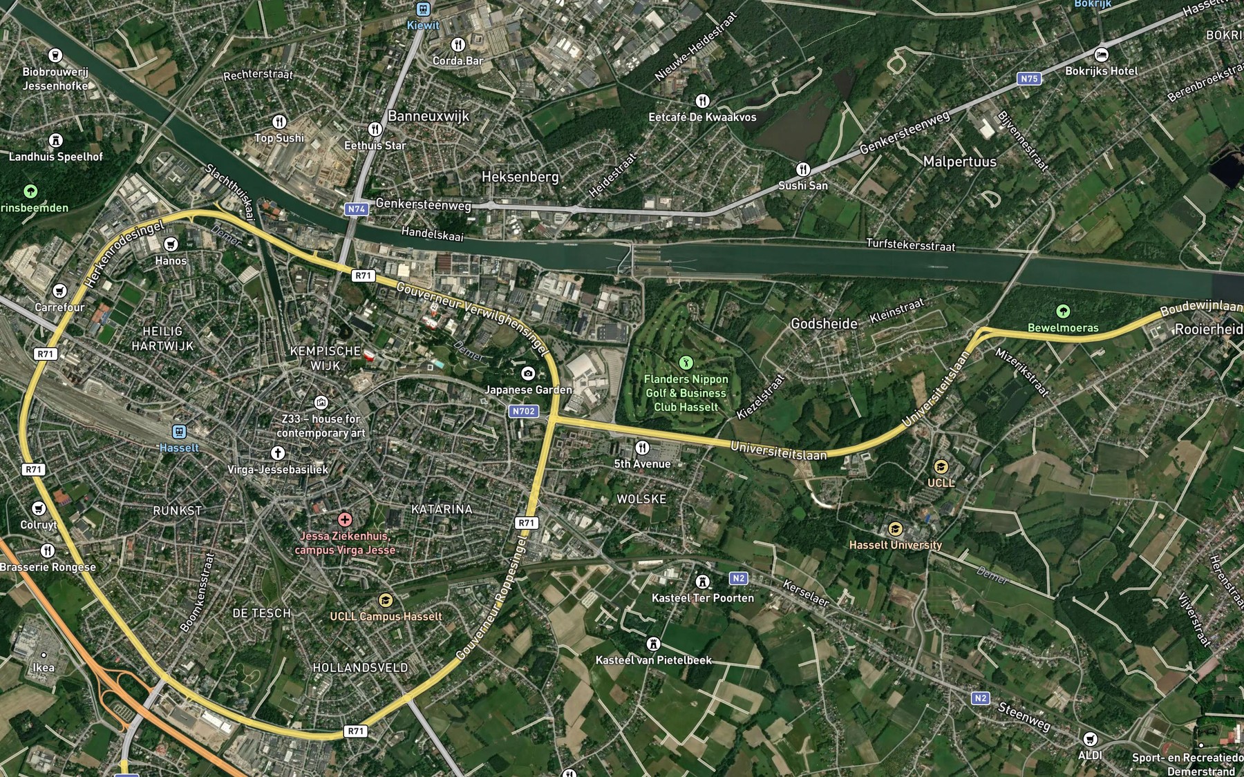 Satellite map of the Sint-Jans Beek