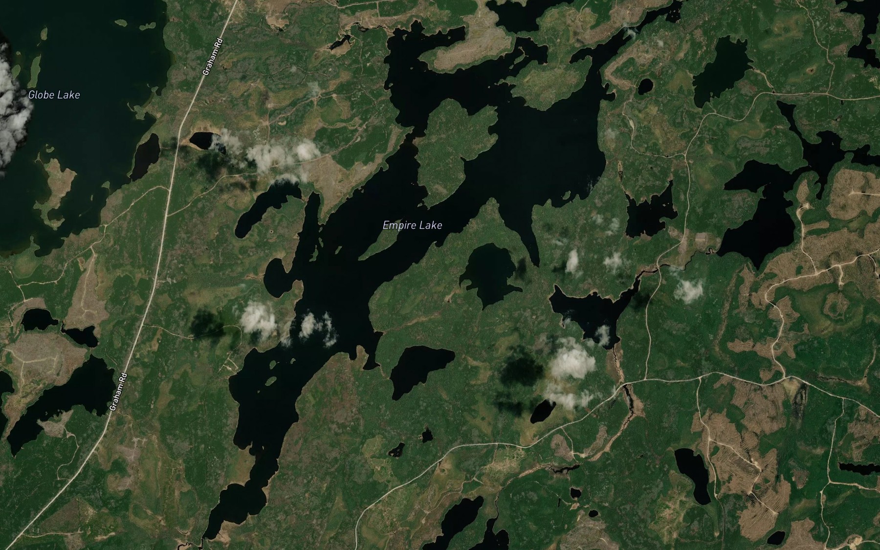 Satellite map of the Empire Lake