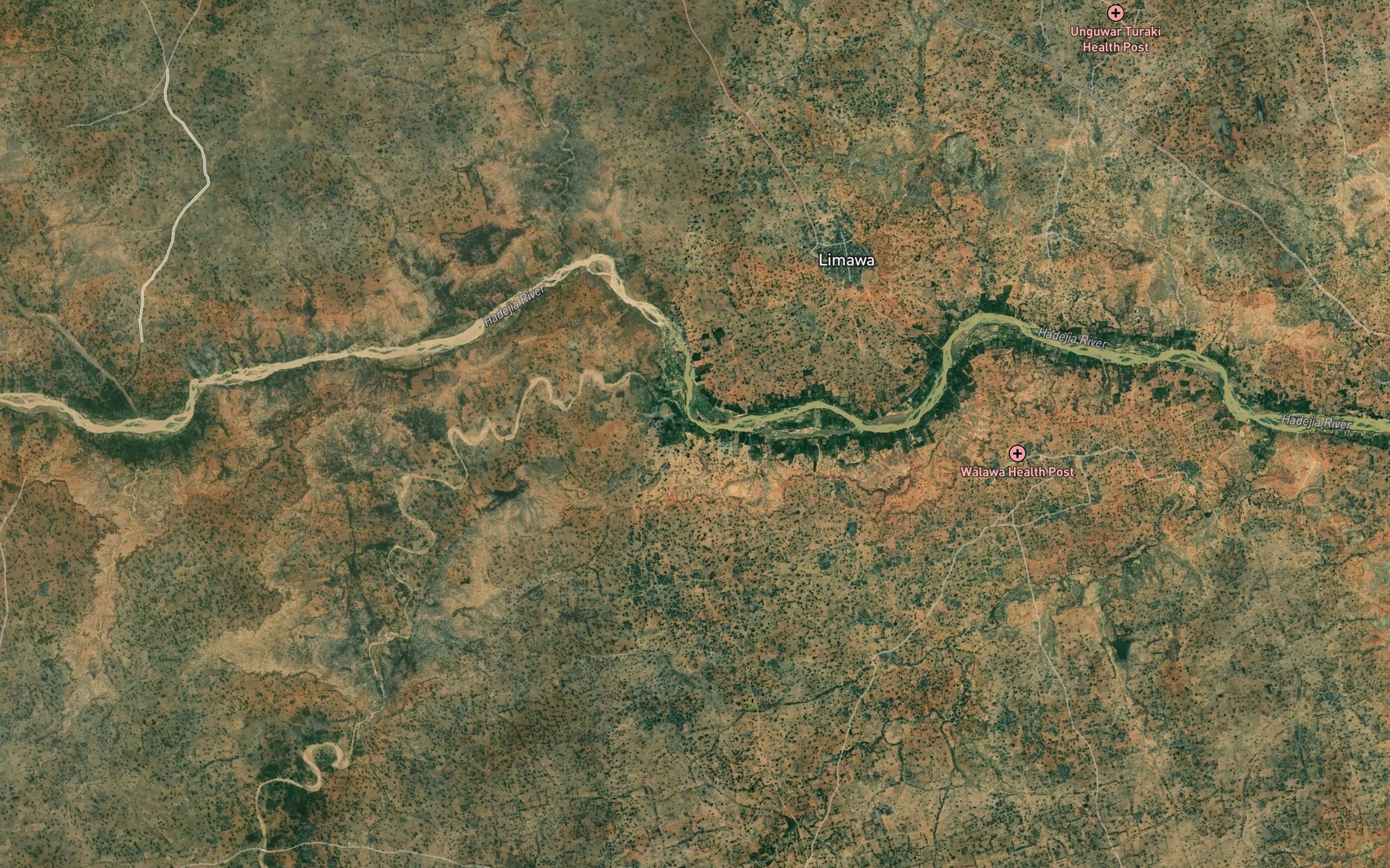 Satellite map of the River Natare
