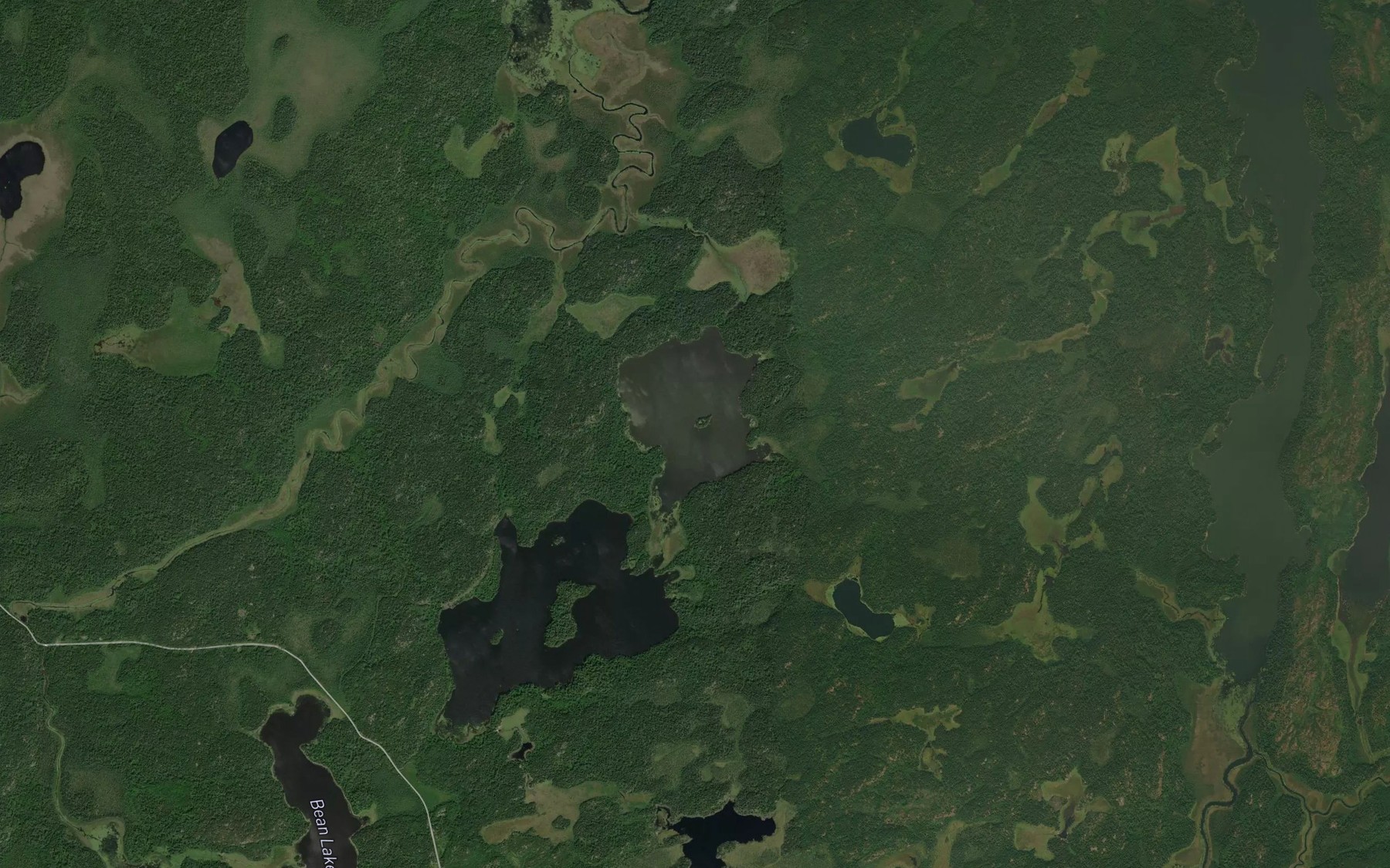 Satellite map of the Hartwick Lake