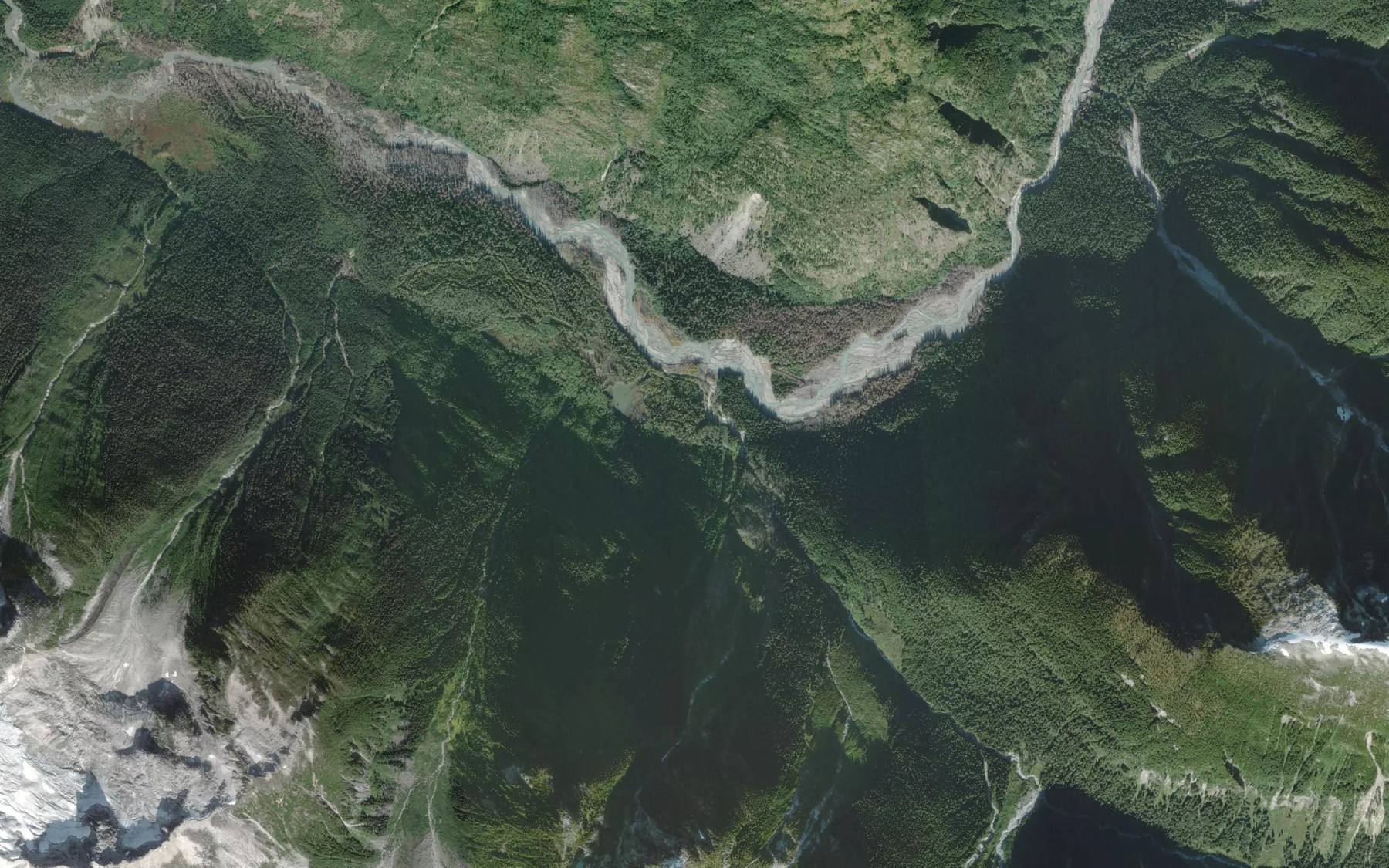 Satellite map of the Nahornyk Creek