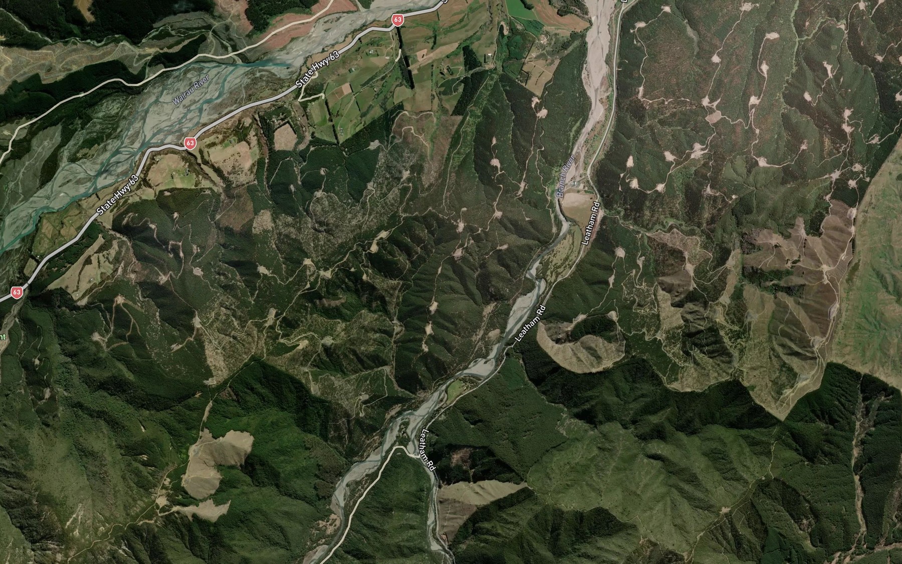 Satellite map of the Goat Stream