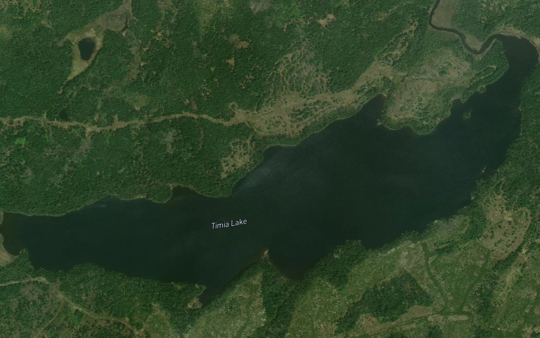 Satellite map of the Timia Lake
