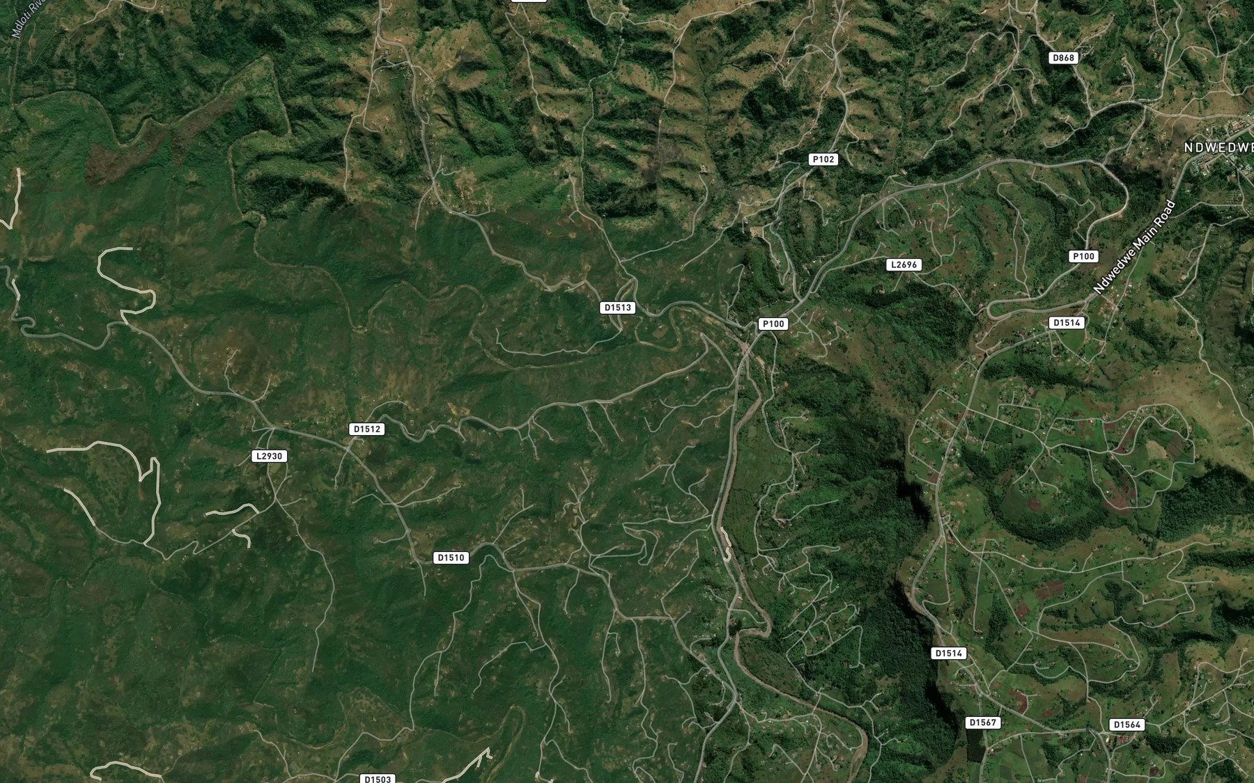 Satellite map of the Gudwini