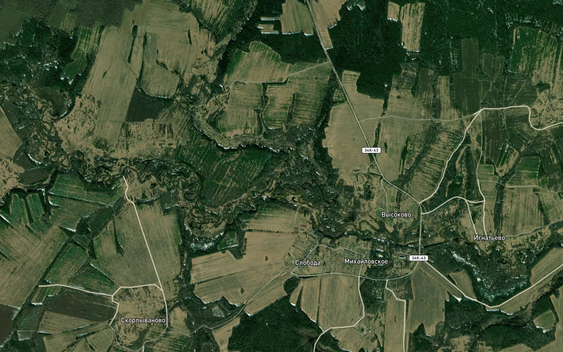 Satellite map of the Yakhrenka