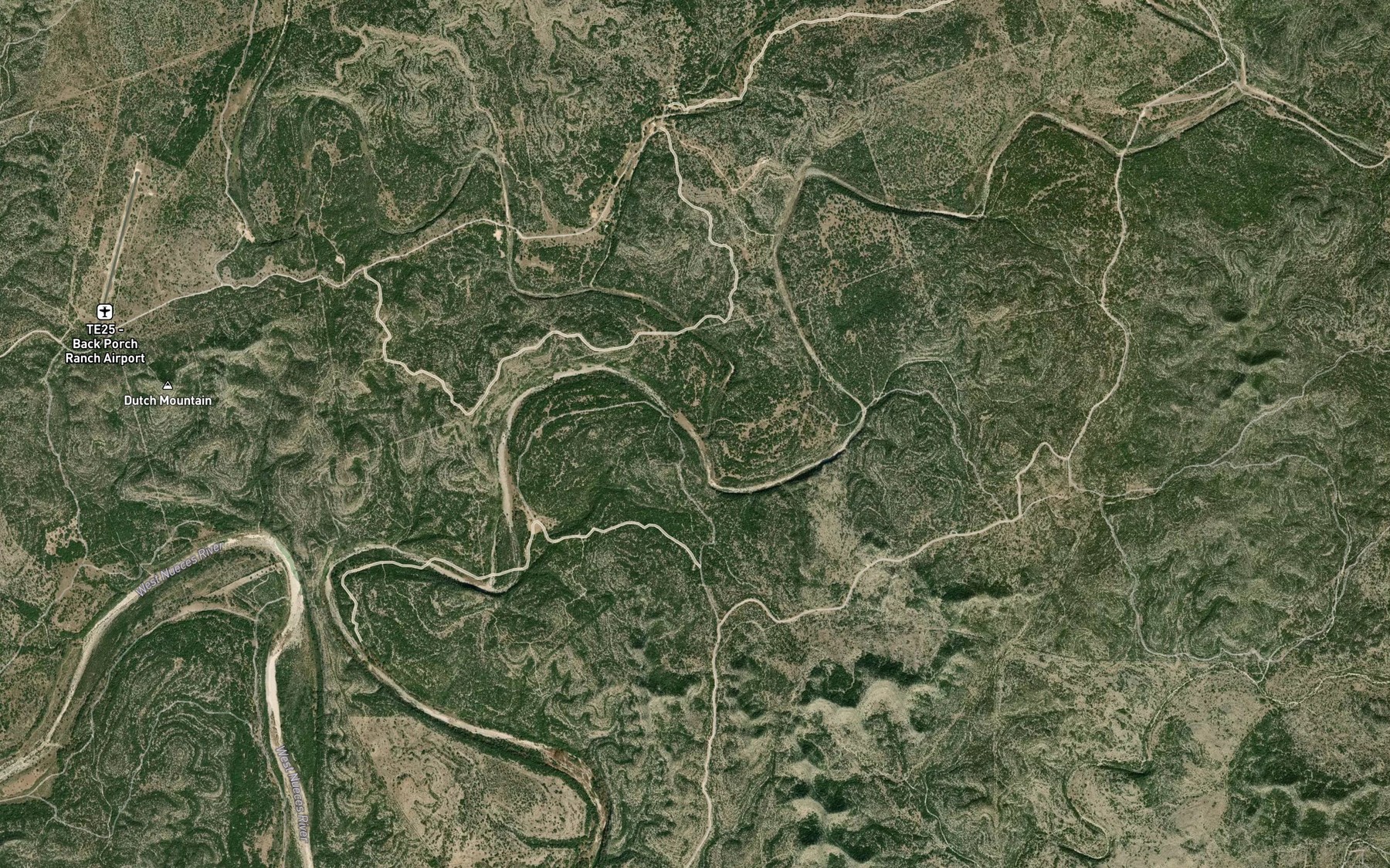 Satellite map of the Dry Sycamore Creek