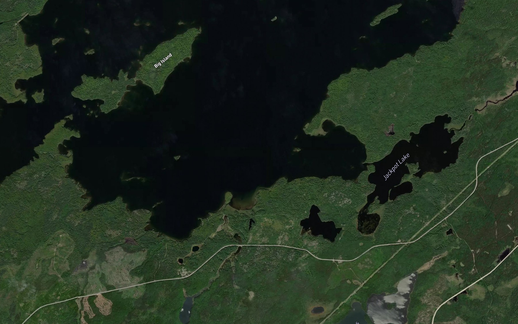 Satellite map of the Beidelman Bay