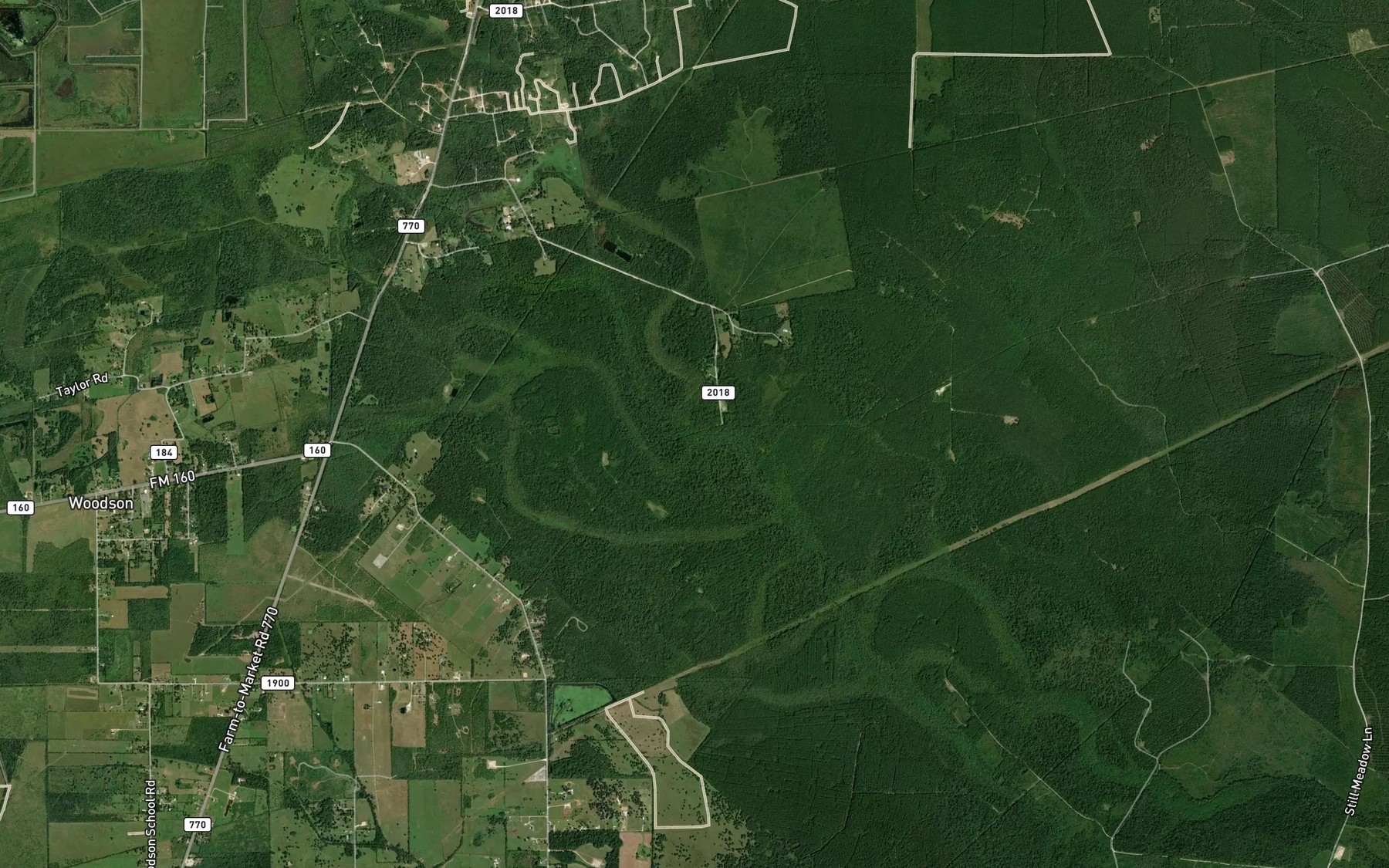 Satellite map of the Long Island Creek