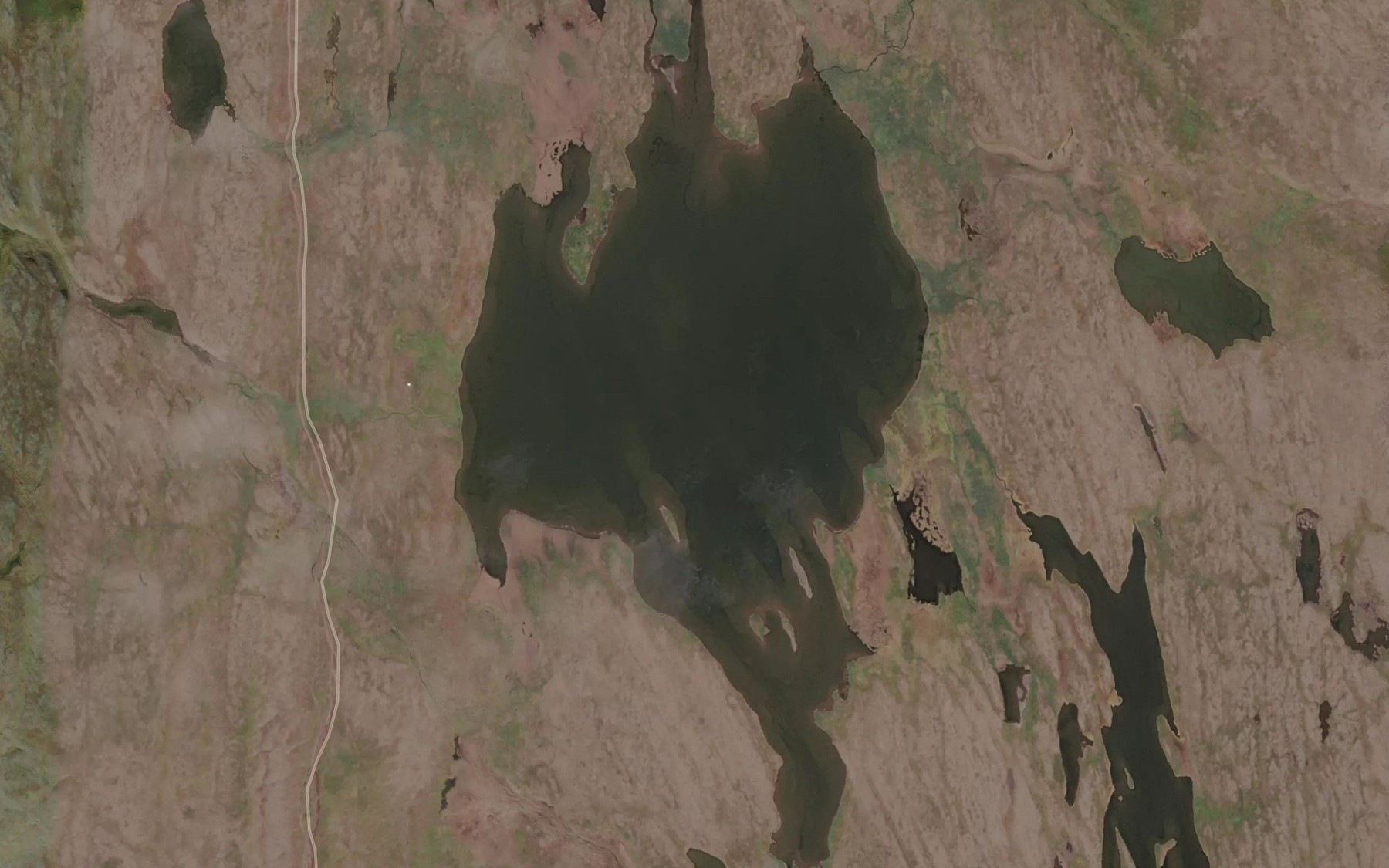 Satellite map of the Fuglevannet