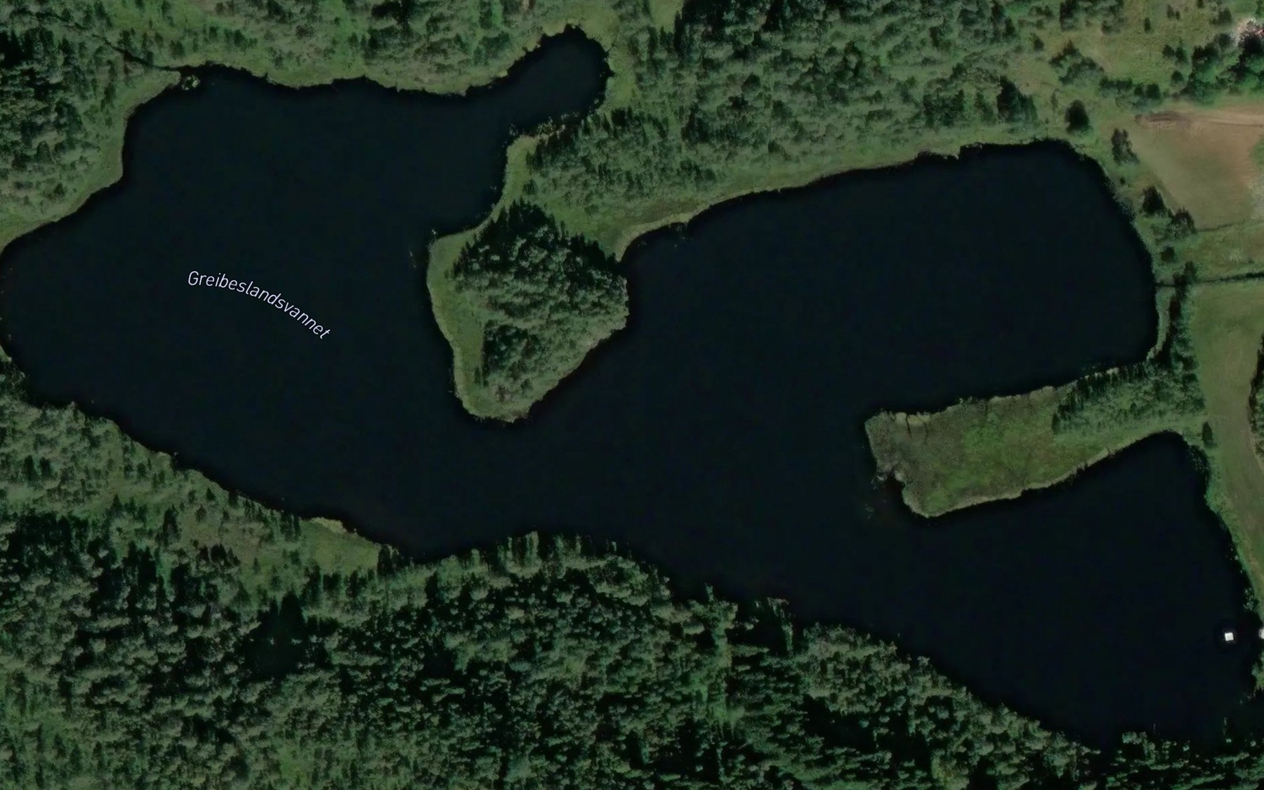 Satellite map of the Greipslandsvatnet