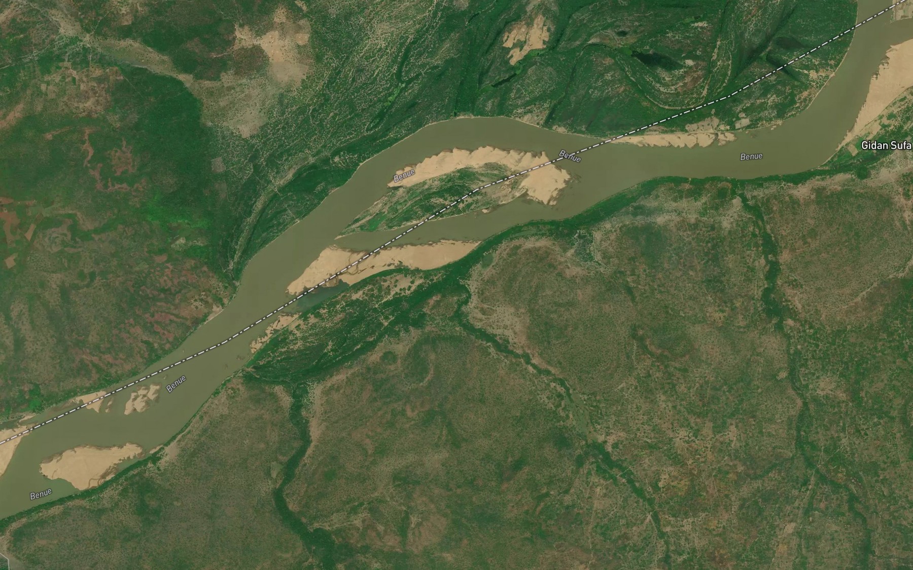 Satellite map of the River Jadehi