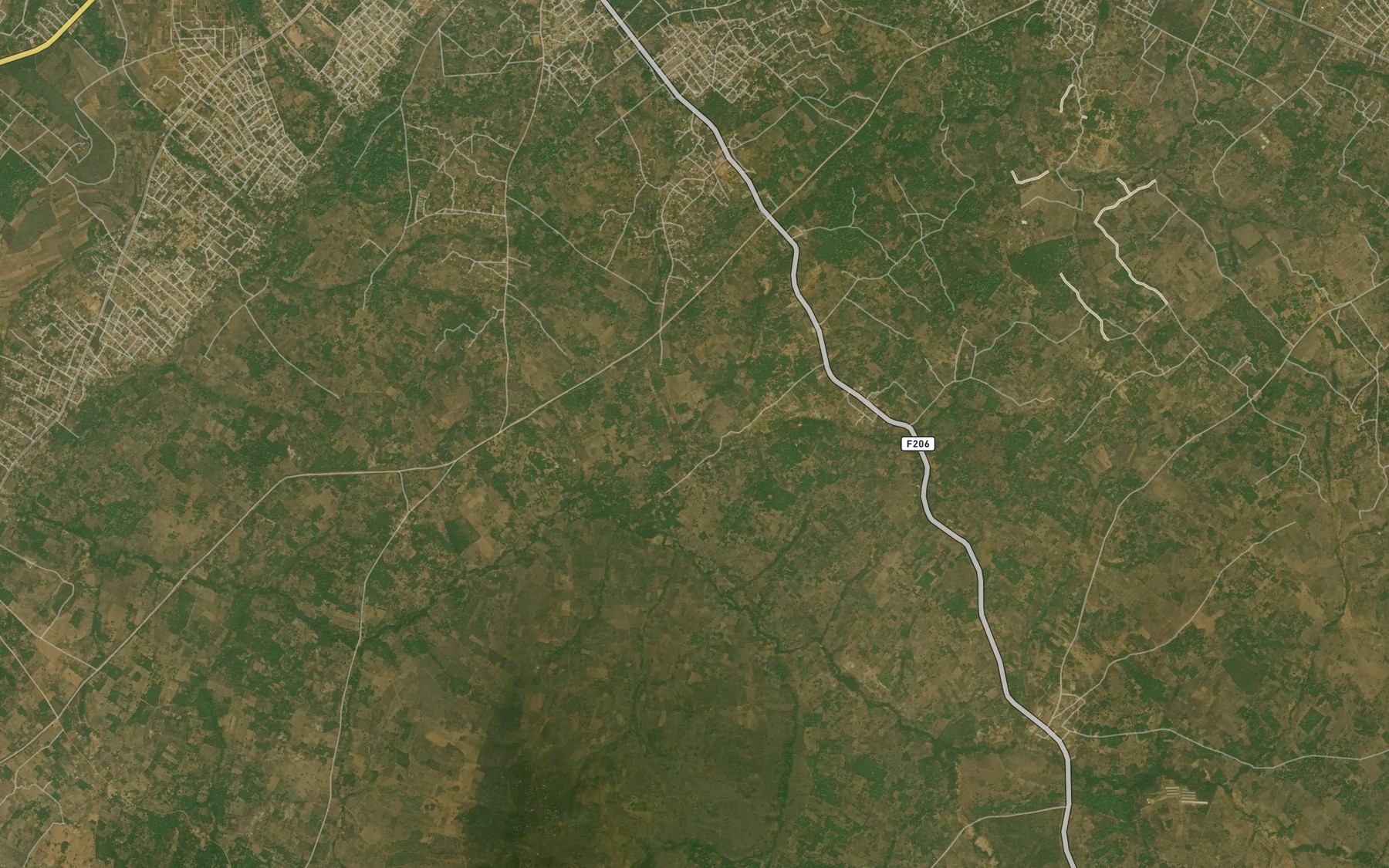 Satellite map of the River Antorun