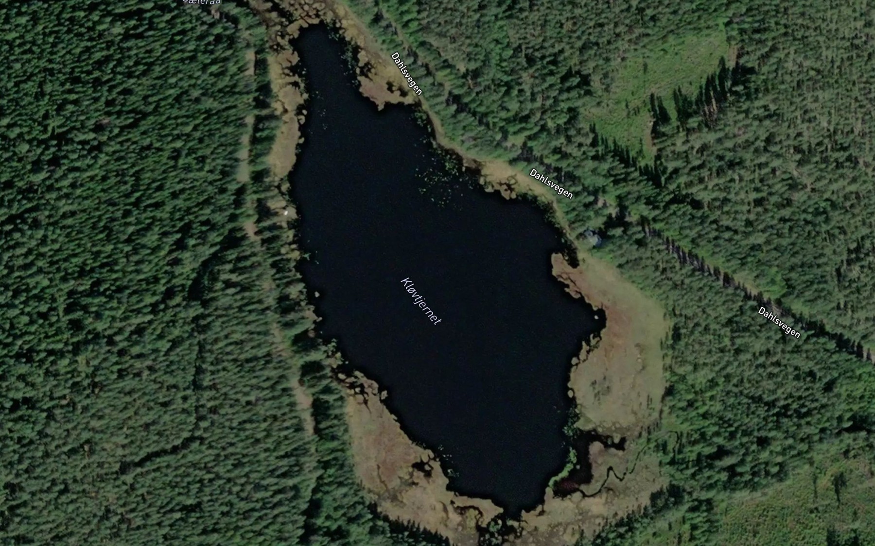 Satellite map of the Kleivtjernet