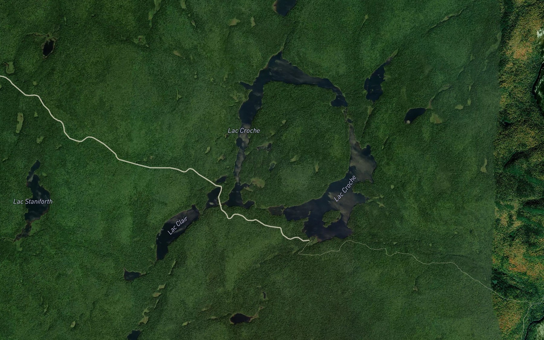 Satellite map of the Etang Minuscule