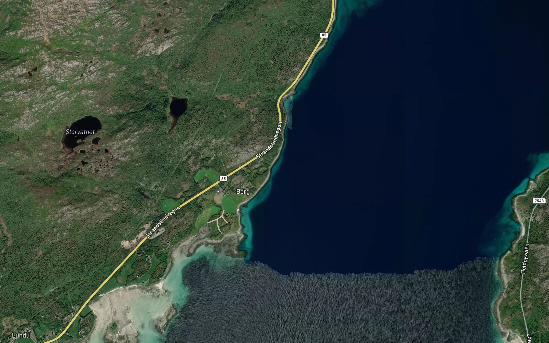 Satellite map of the Heimervika