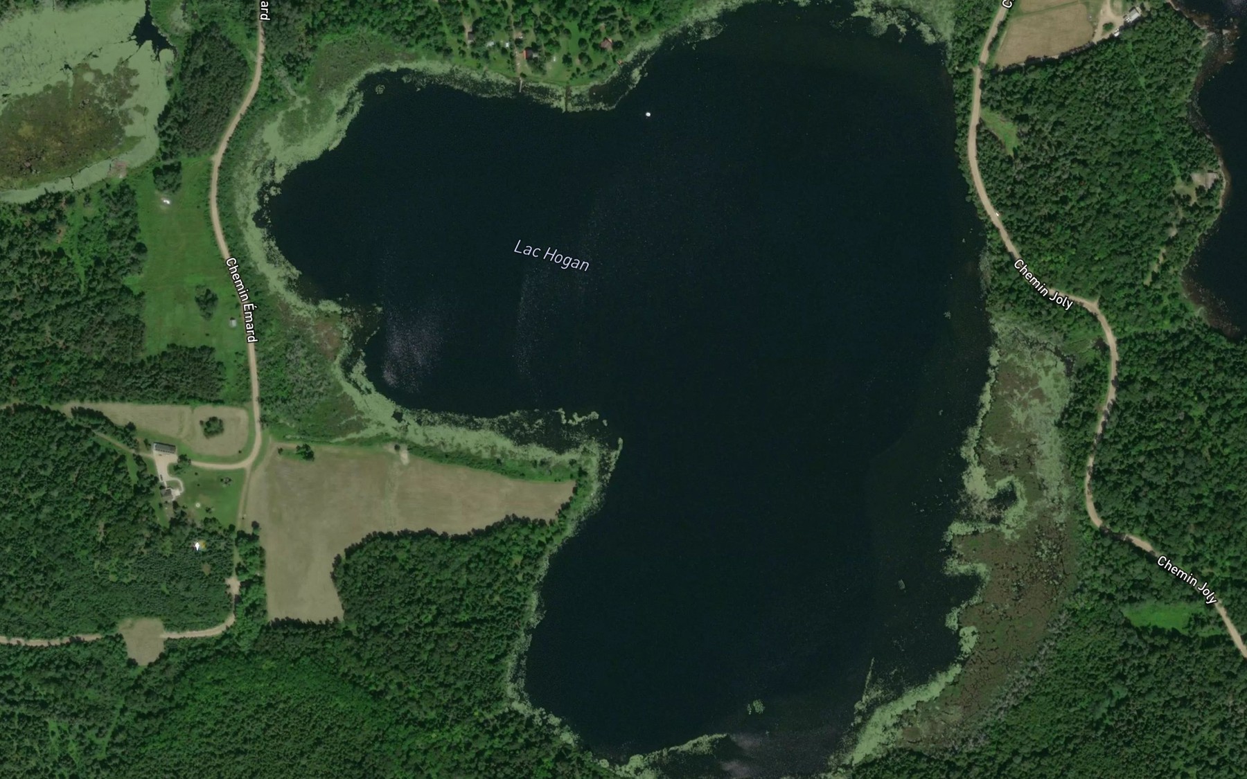 Satellite map of the Lac Hogan
