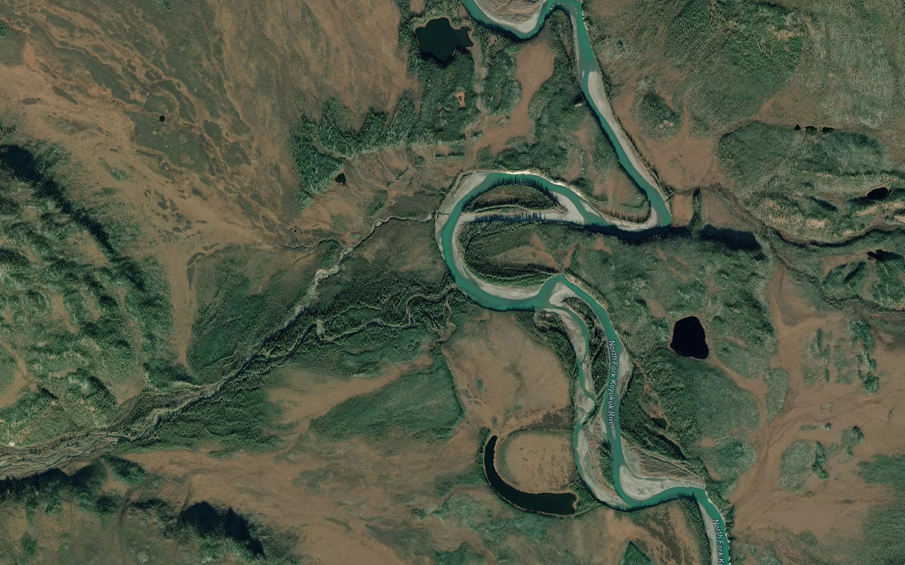 Satellite map of the Ipnek Creek