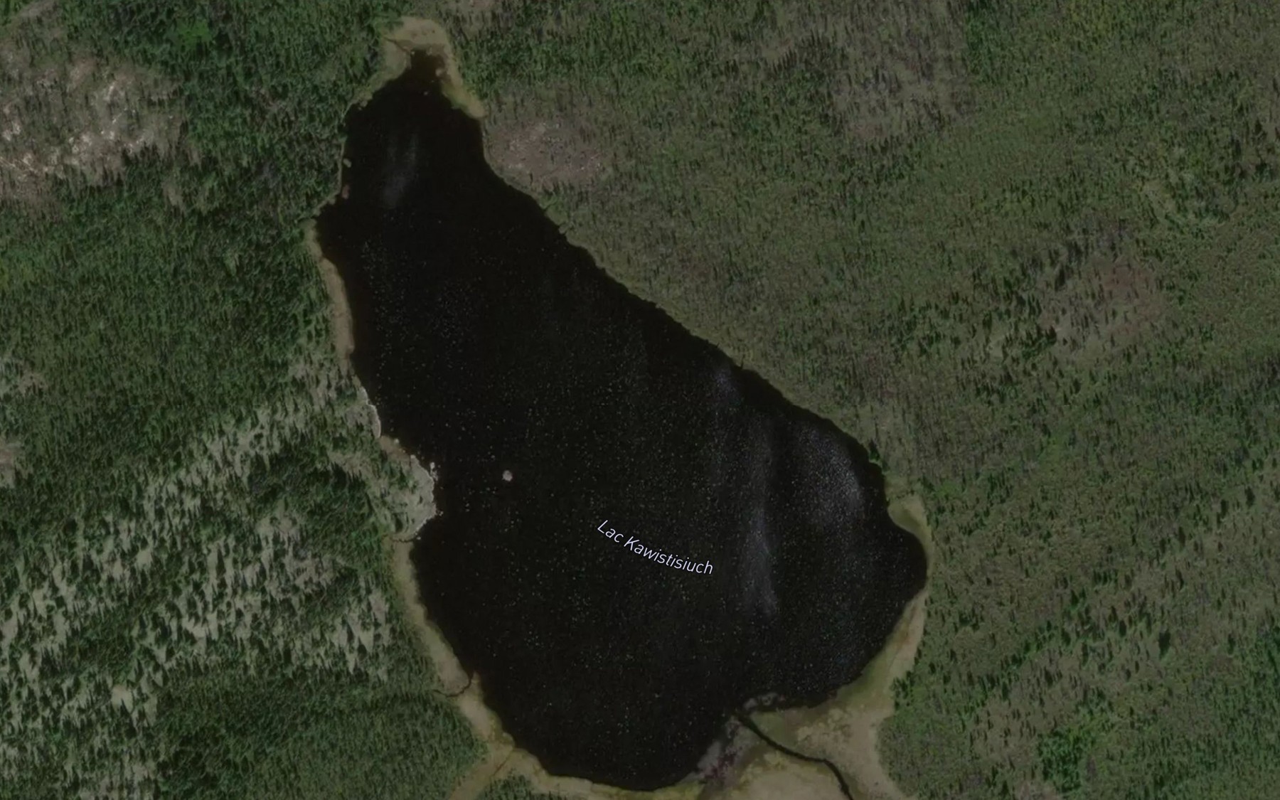 Satellite map of the Lac Kawistisiuch