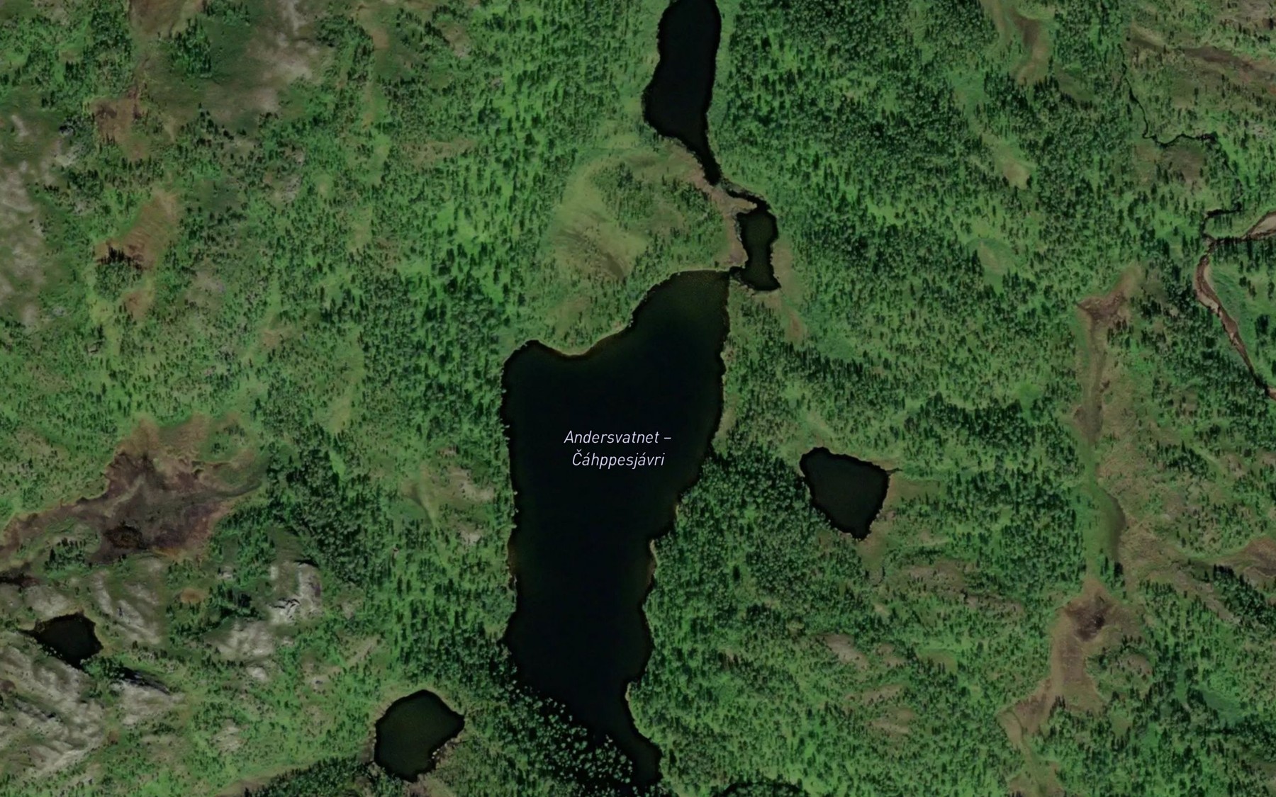 Satellite map of the Andersvatnet