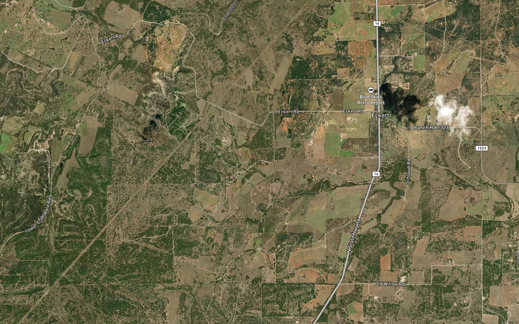 Satellite map of the Petersen Site 1 Lake