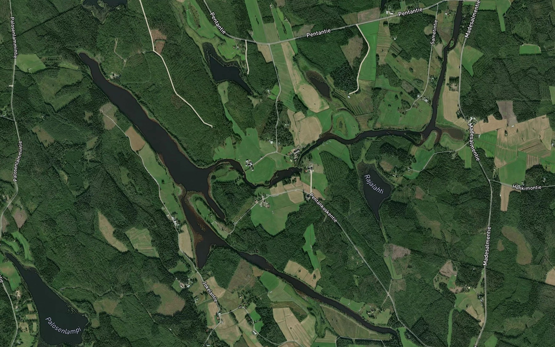 Satellite map of the Pentanjarvi
