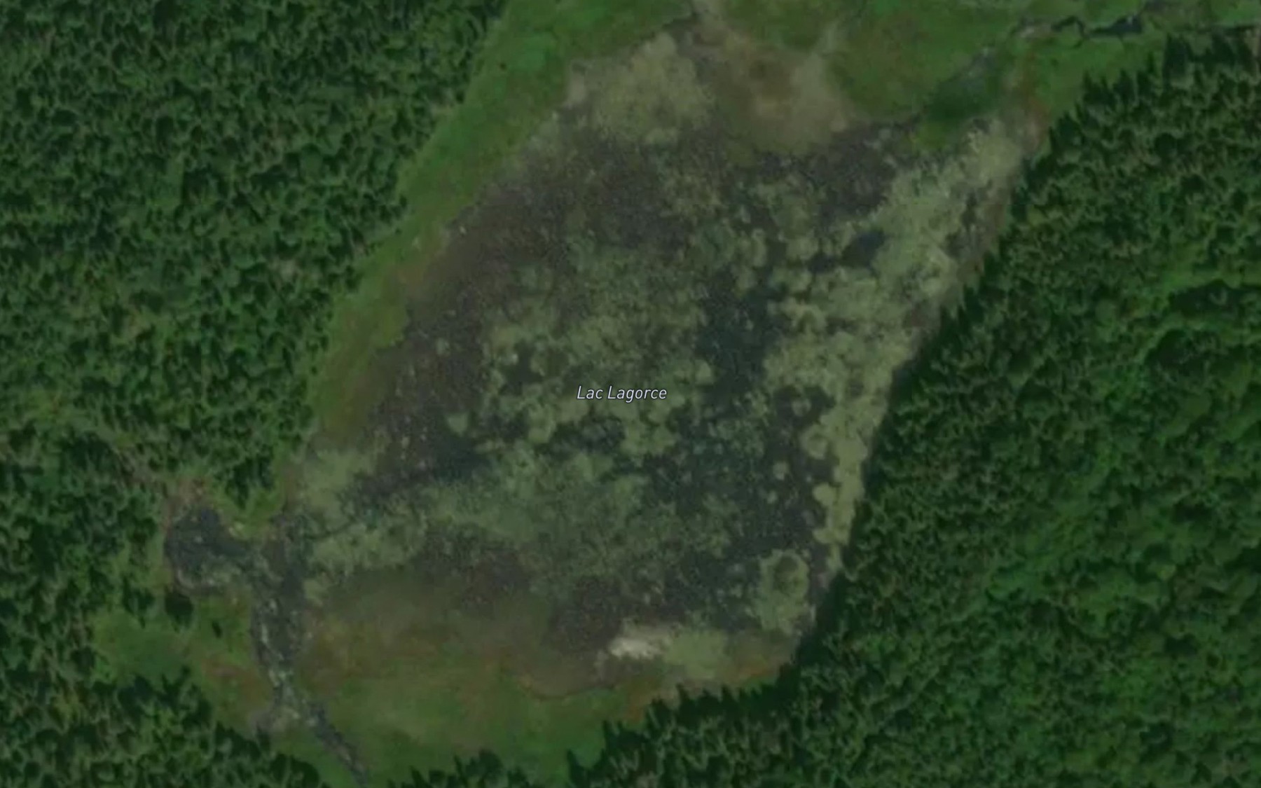 Satellite map of the Lac Lagorce