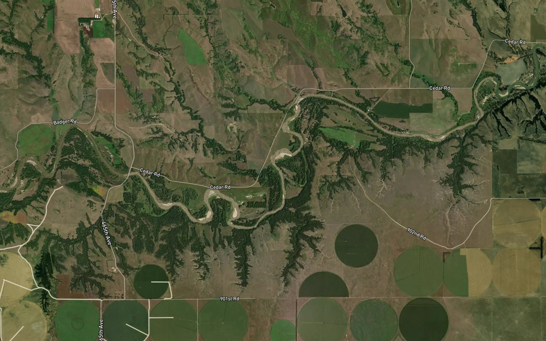 Satellite map of the Morse Creek