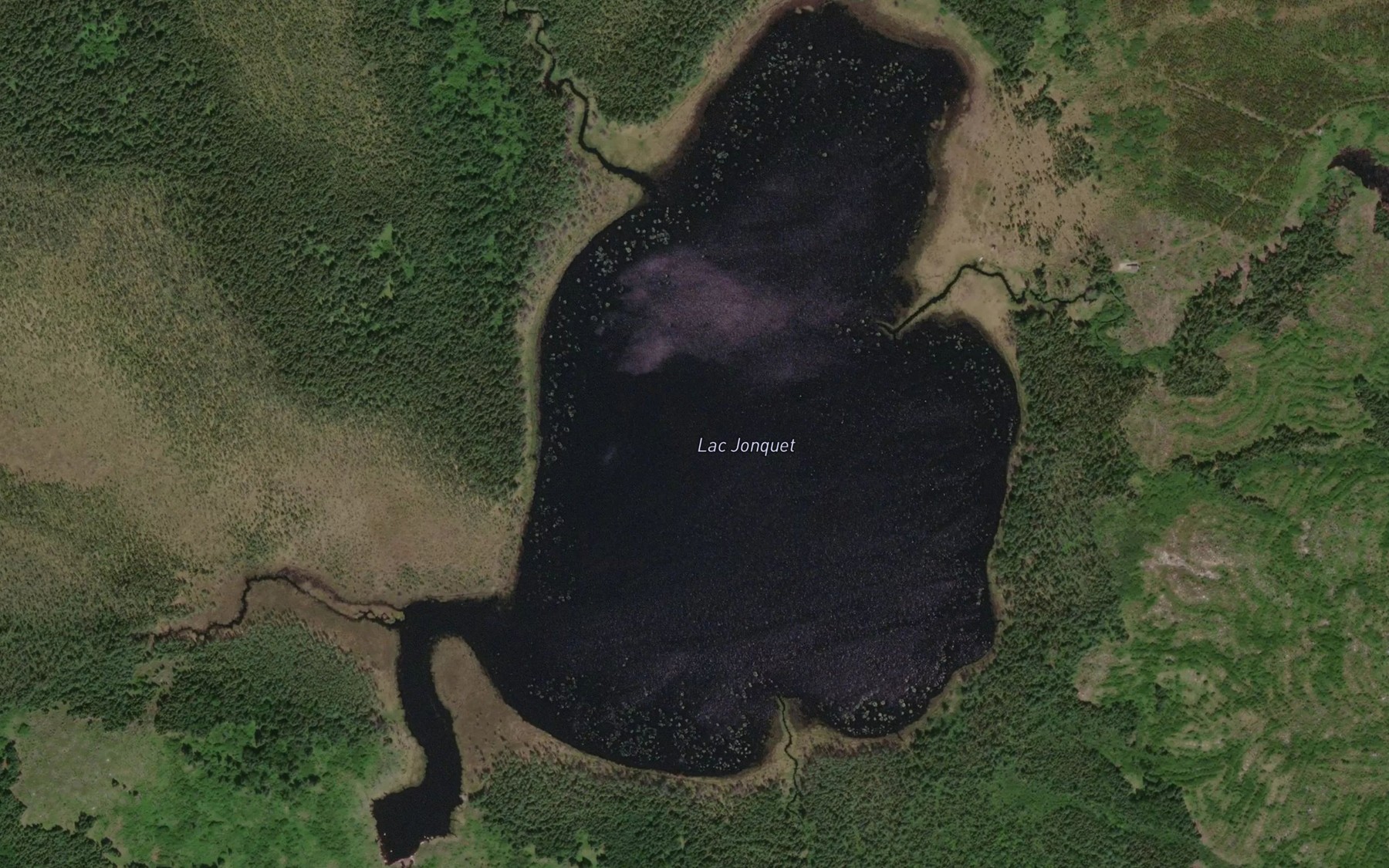Satellite map of the Lac Jonquet