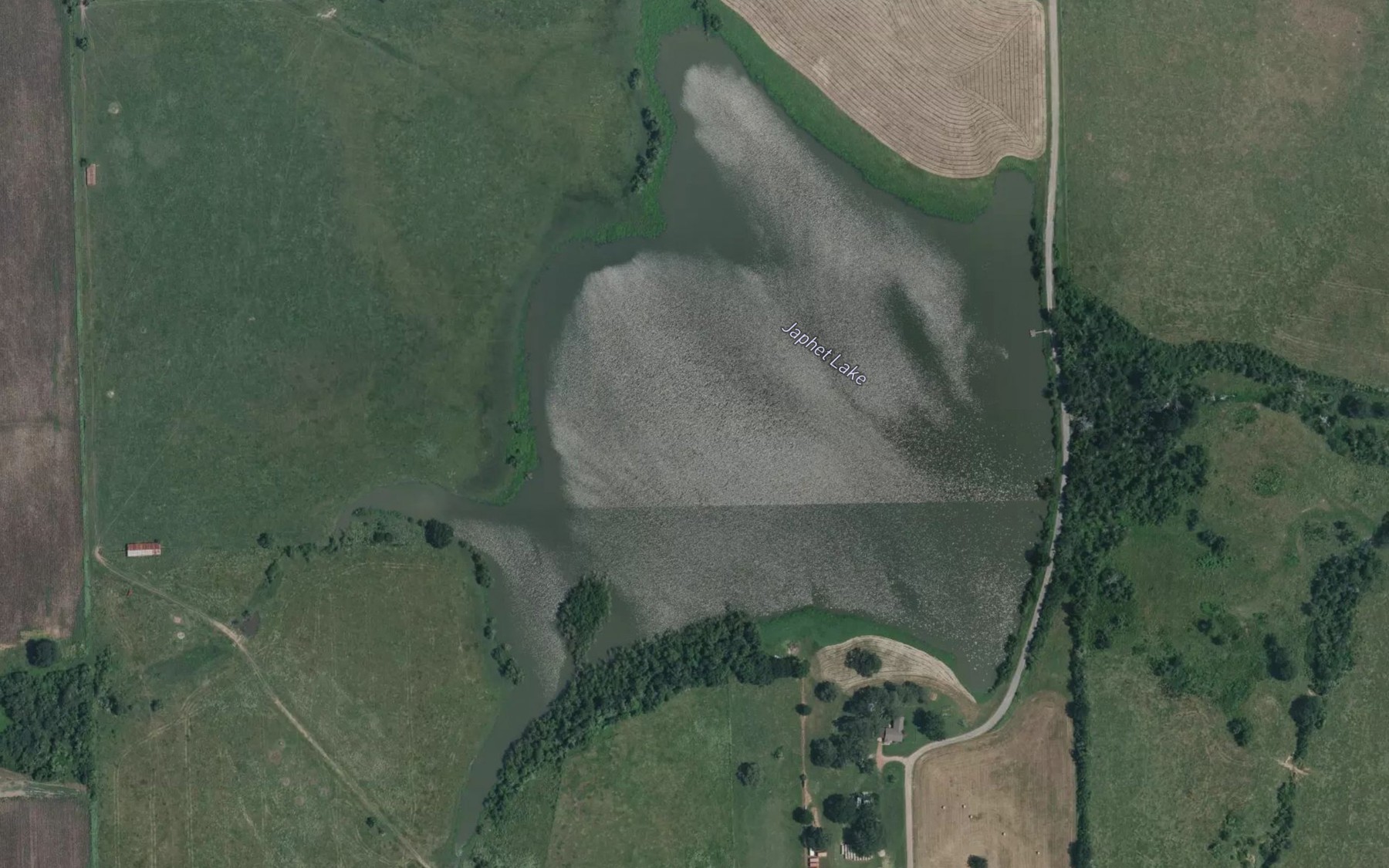 Satellite map of the Japhet Lake
