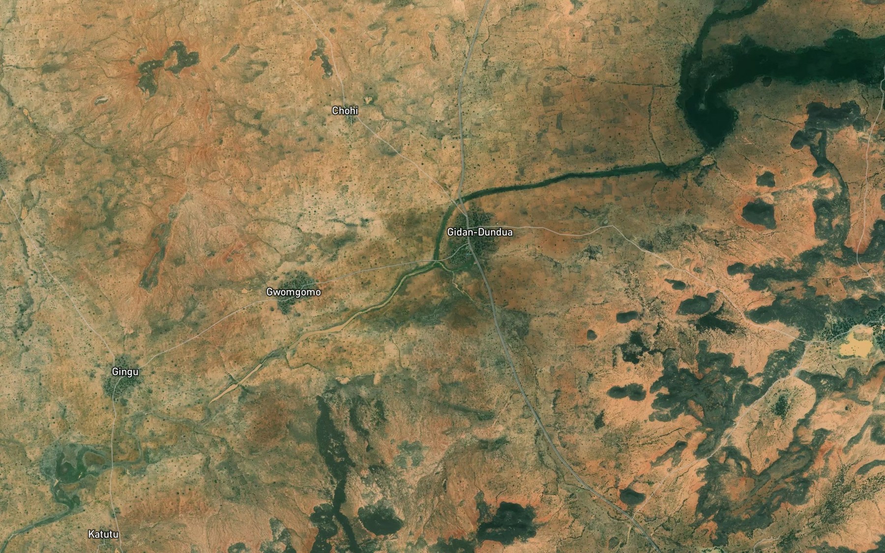 Satellite map of the River Maliba